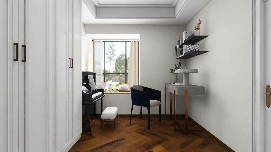 设计王轩-130平美式三居室-装修设计方案