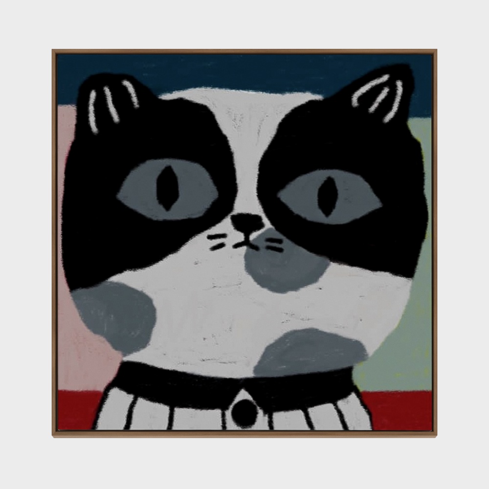 北欧风猫咪图案装饰画