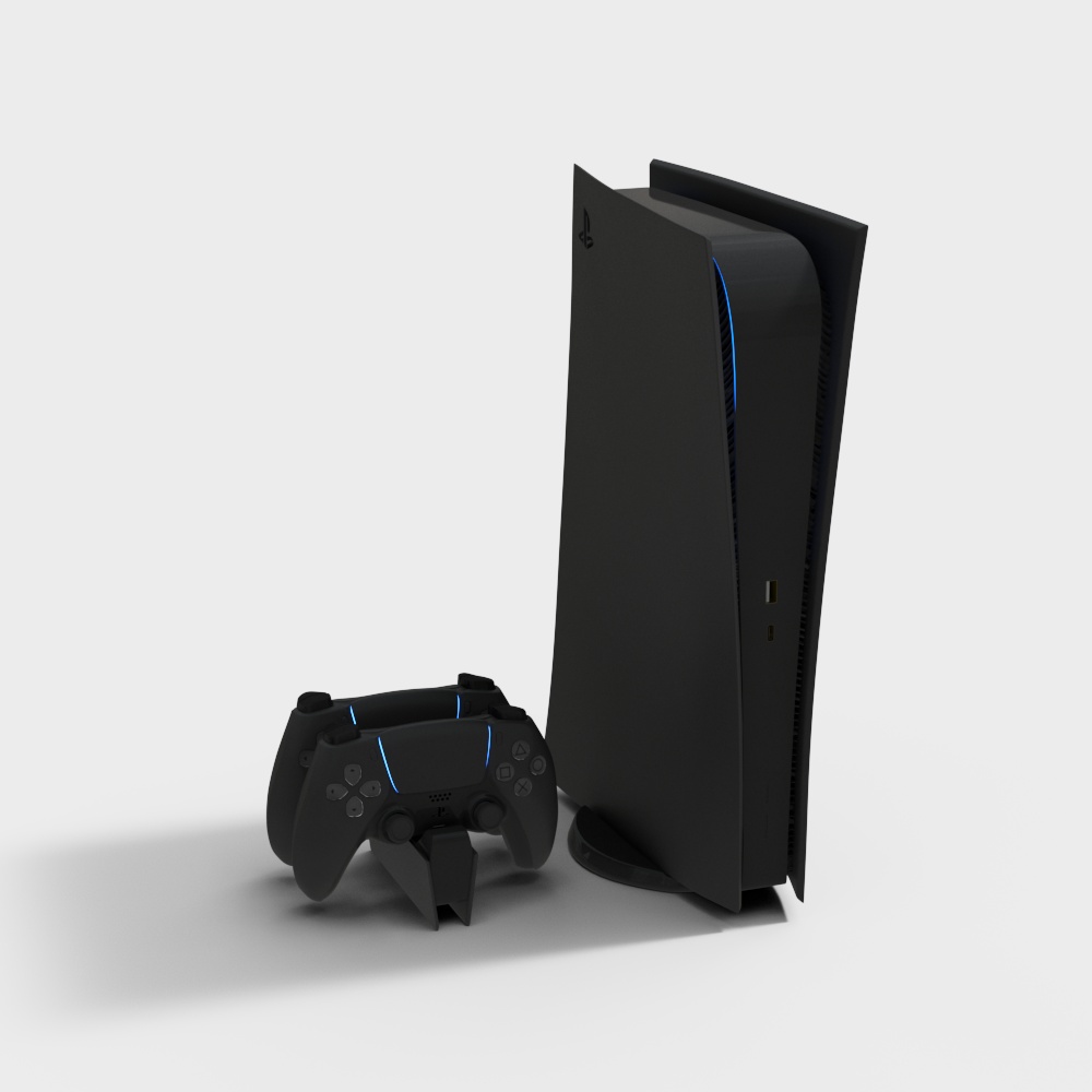 现代索尼PS5游戏机3D模型