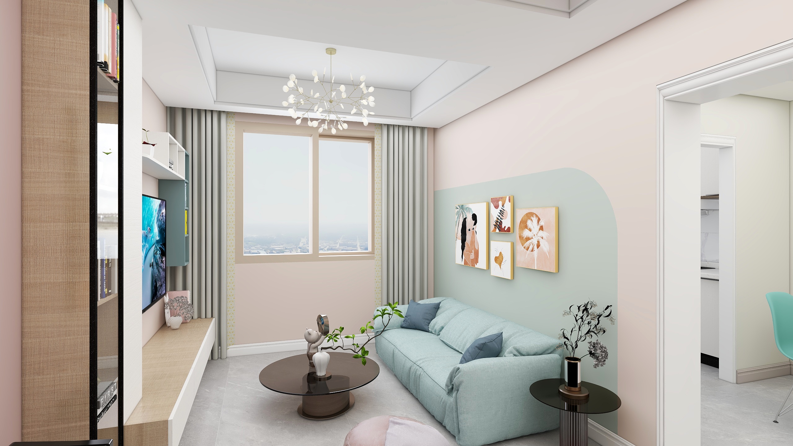 辰尚设计-春江天境3室北欧风格装修效果图