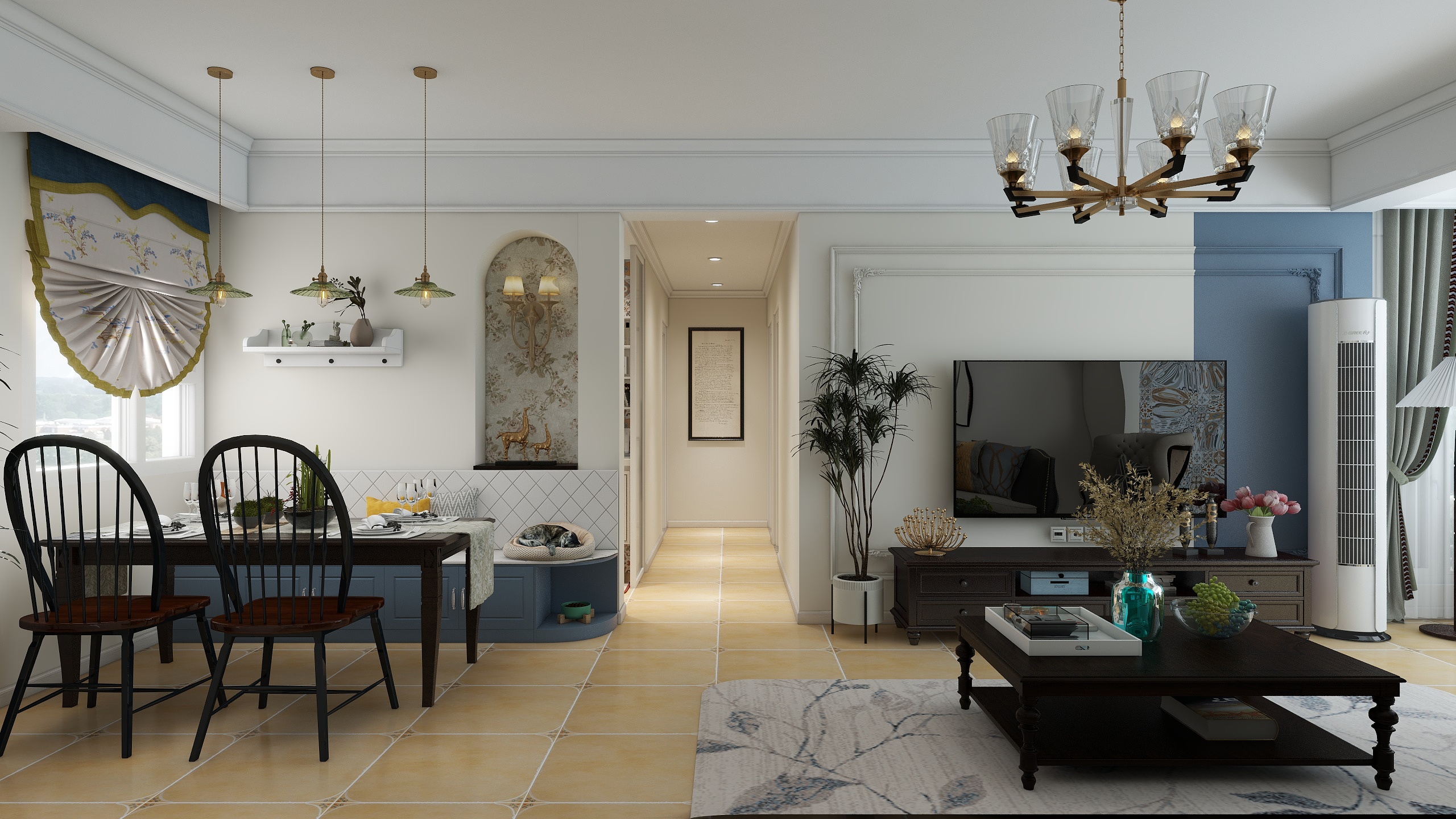 -YTYS--格林城市E户型-美式-装修设计方案