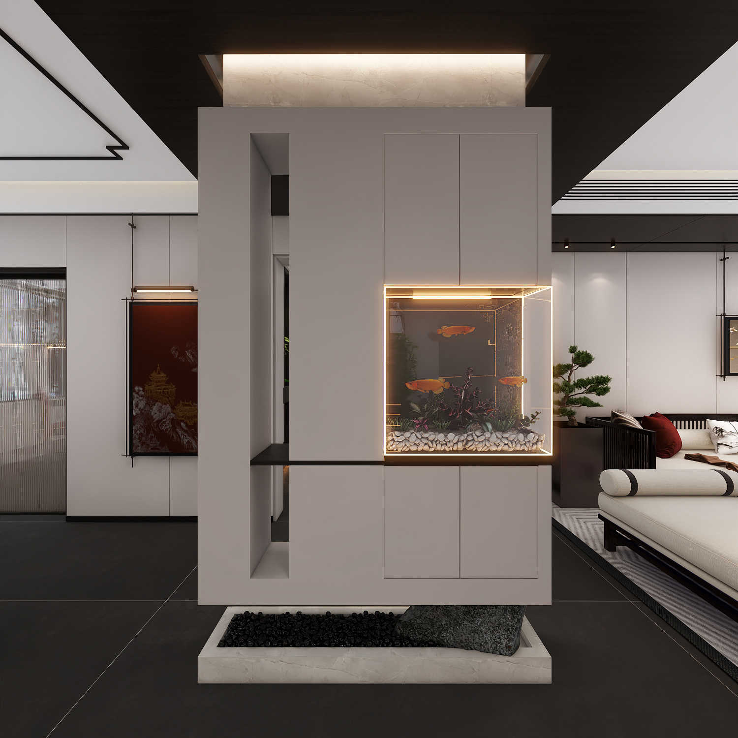 凝可设计-新中式4室-踏雪寻梅装修效果图