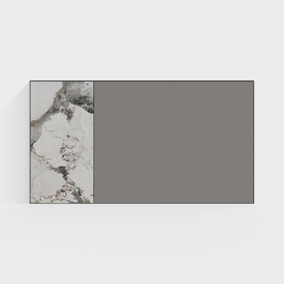 Modern times modern simple stone gray sofa background wall panel