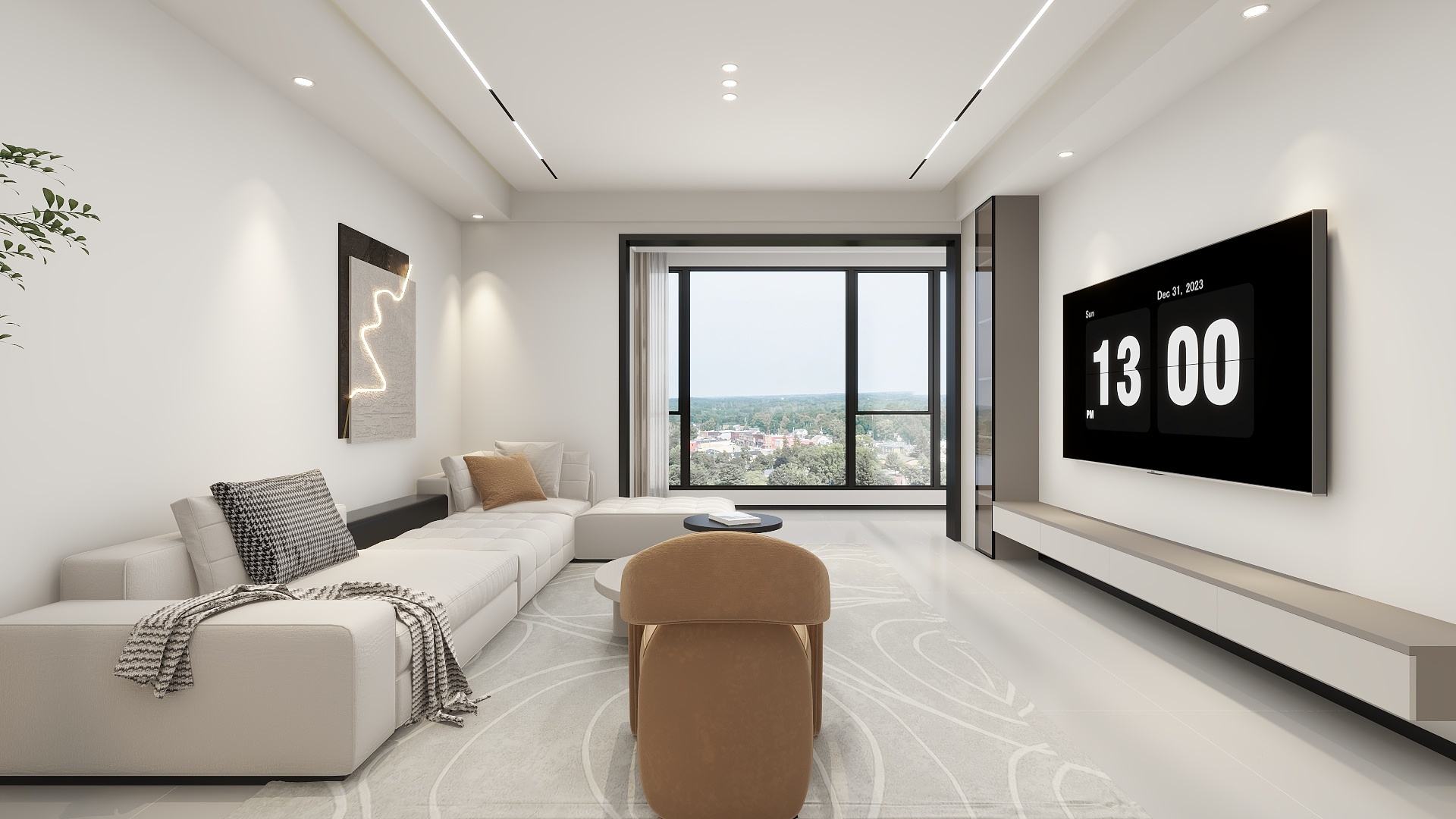 李青越-140平方现代简约四居室装修效果图