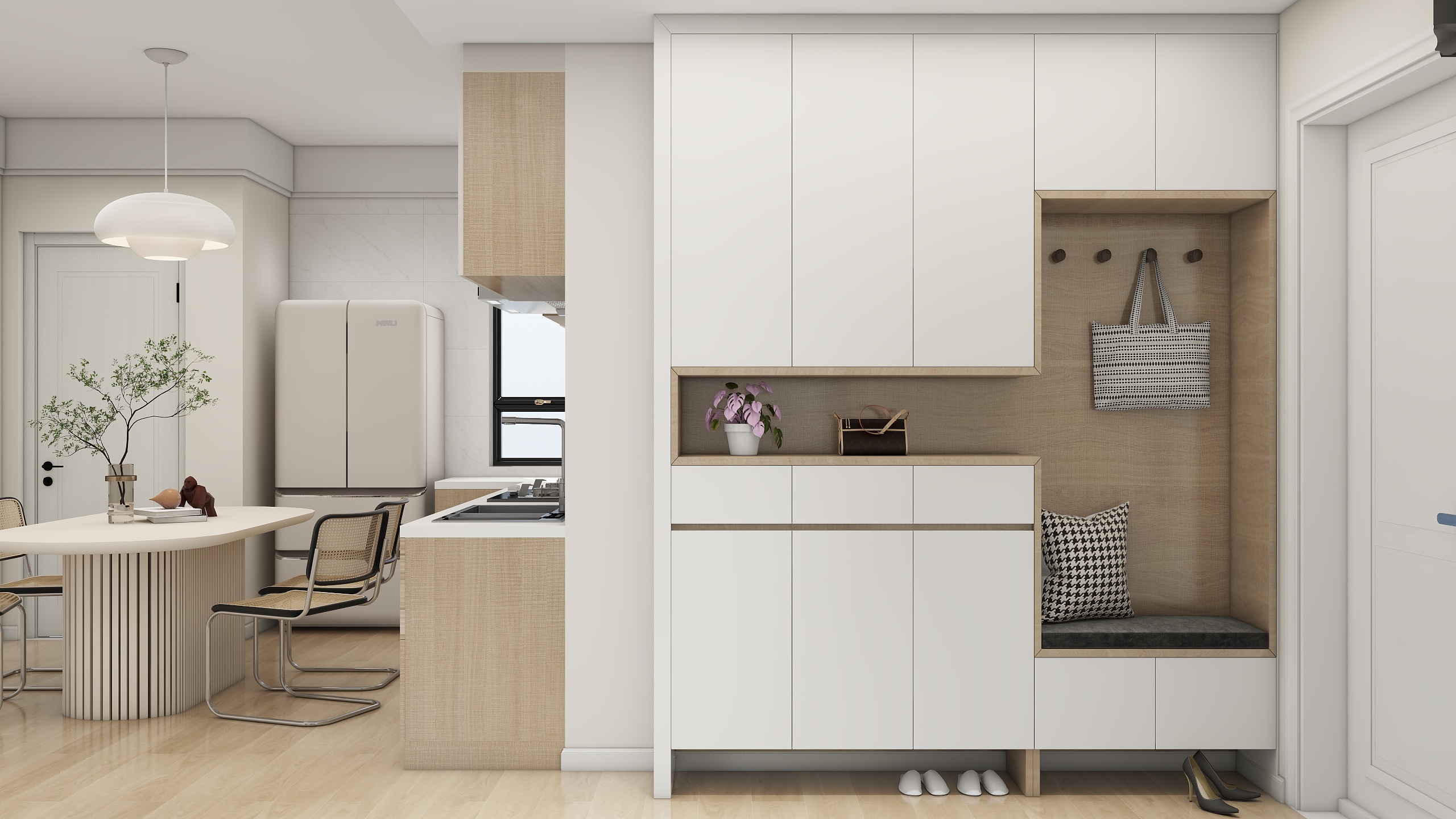 家装设计*-原木奶油风75-装修设计方案