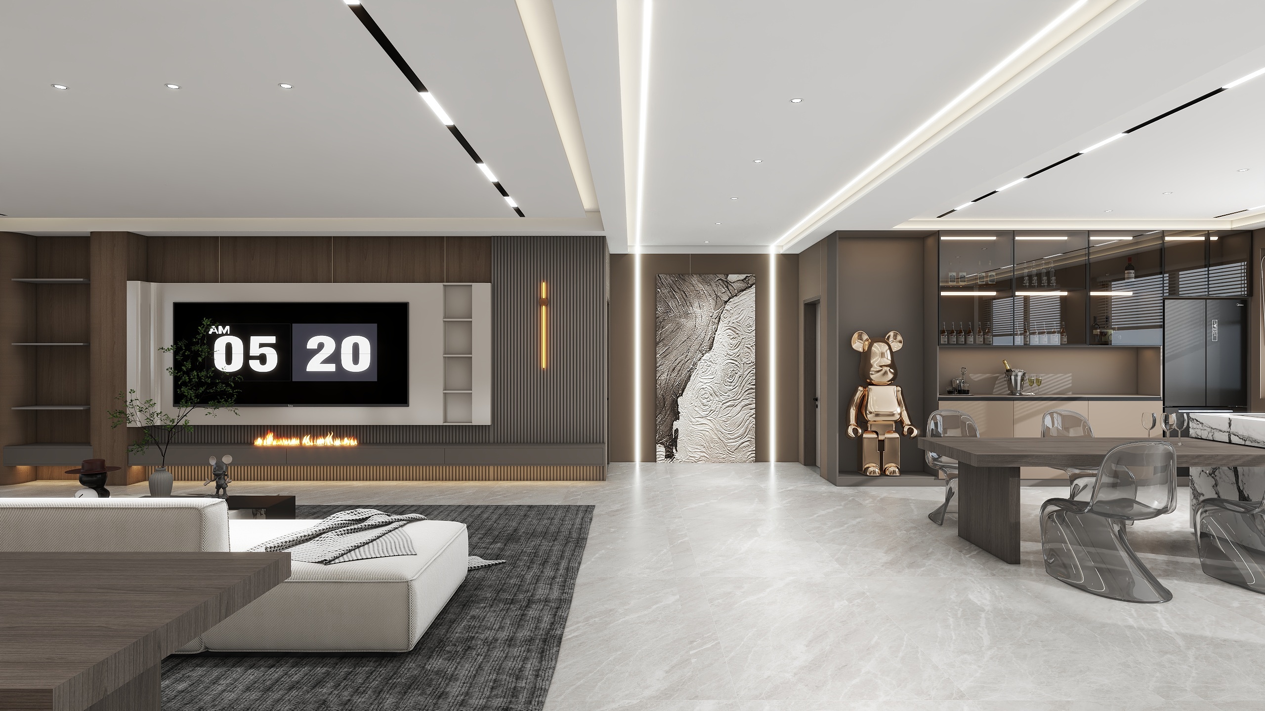 3D云设ugBY-175㎡2室 意式轻奢-装修设计方案