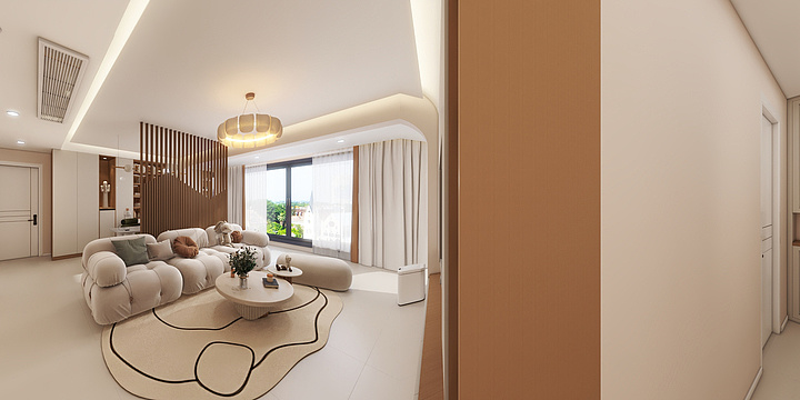 青云装饰-郭召毅-尚龙原著--奶油原木-装修设计方案