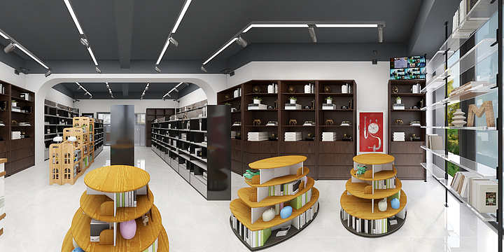 上层上品装饰设计师-翟静-紫麟府书店-装修设计方案