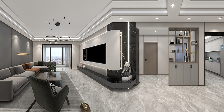 罗颖Zz-云青花园-现代简约风格-装修设计方案