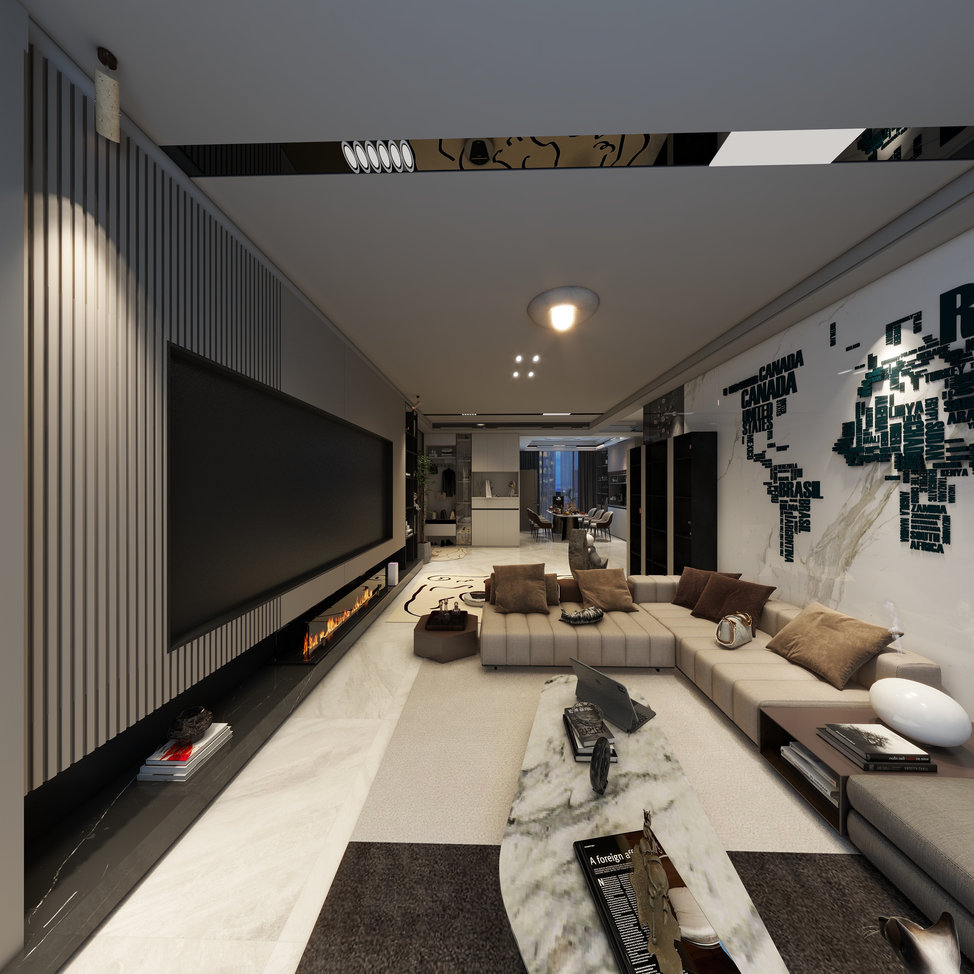 Sorrows-中南锦苑轻奢144㎡3室装修效果图