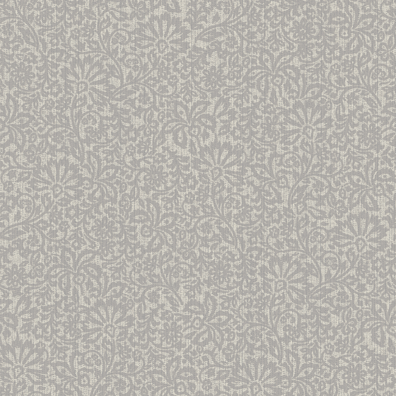 Gray Seamless Wall Fabric - Flowers 3D Model