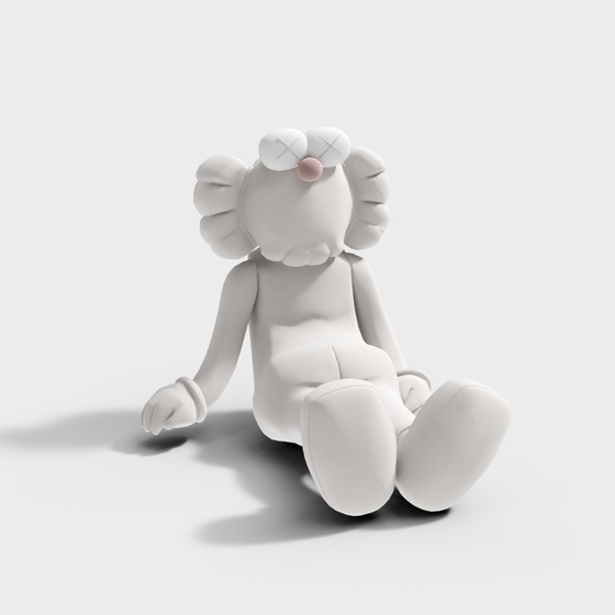 Gray Modern Toy Figures 3D Model