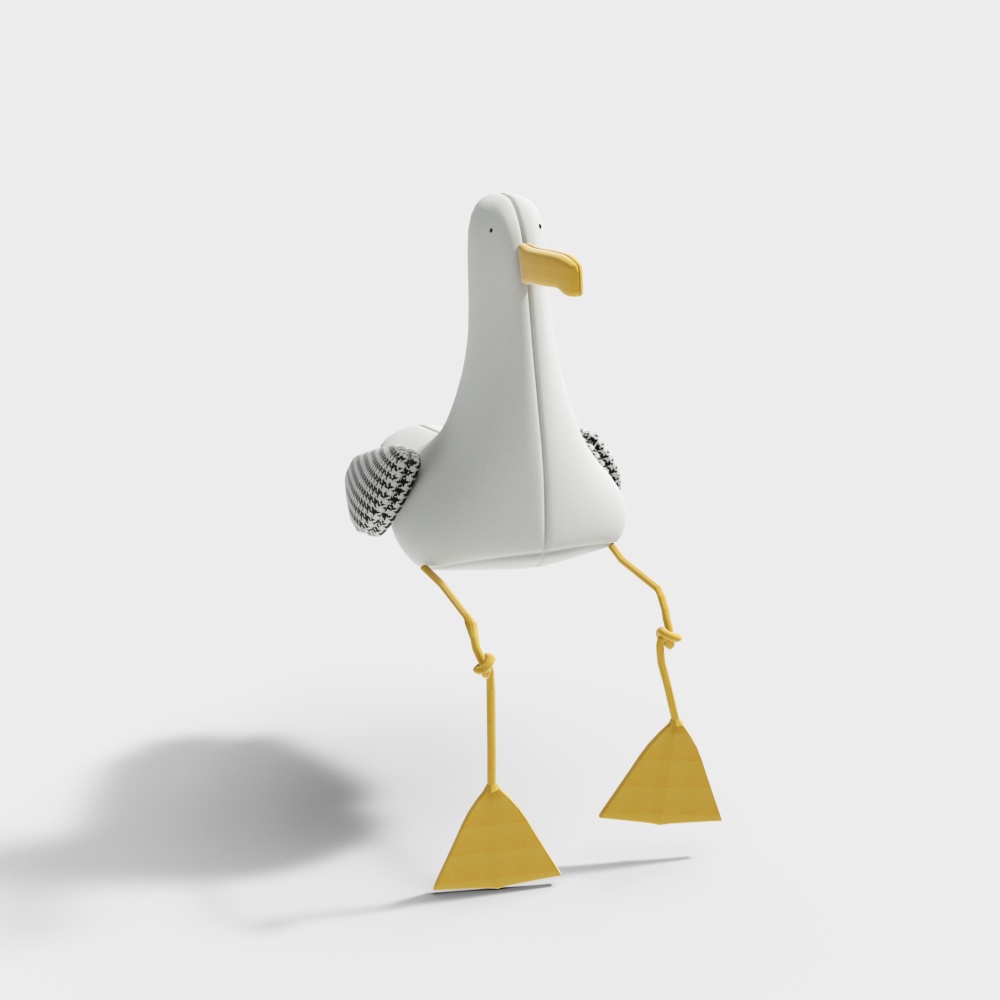 现代小鸭子卡通手办3D模型