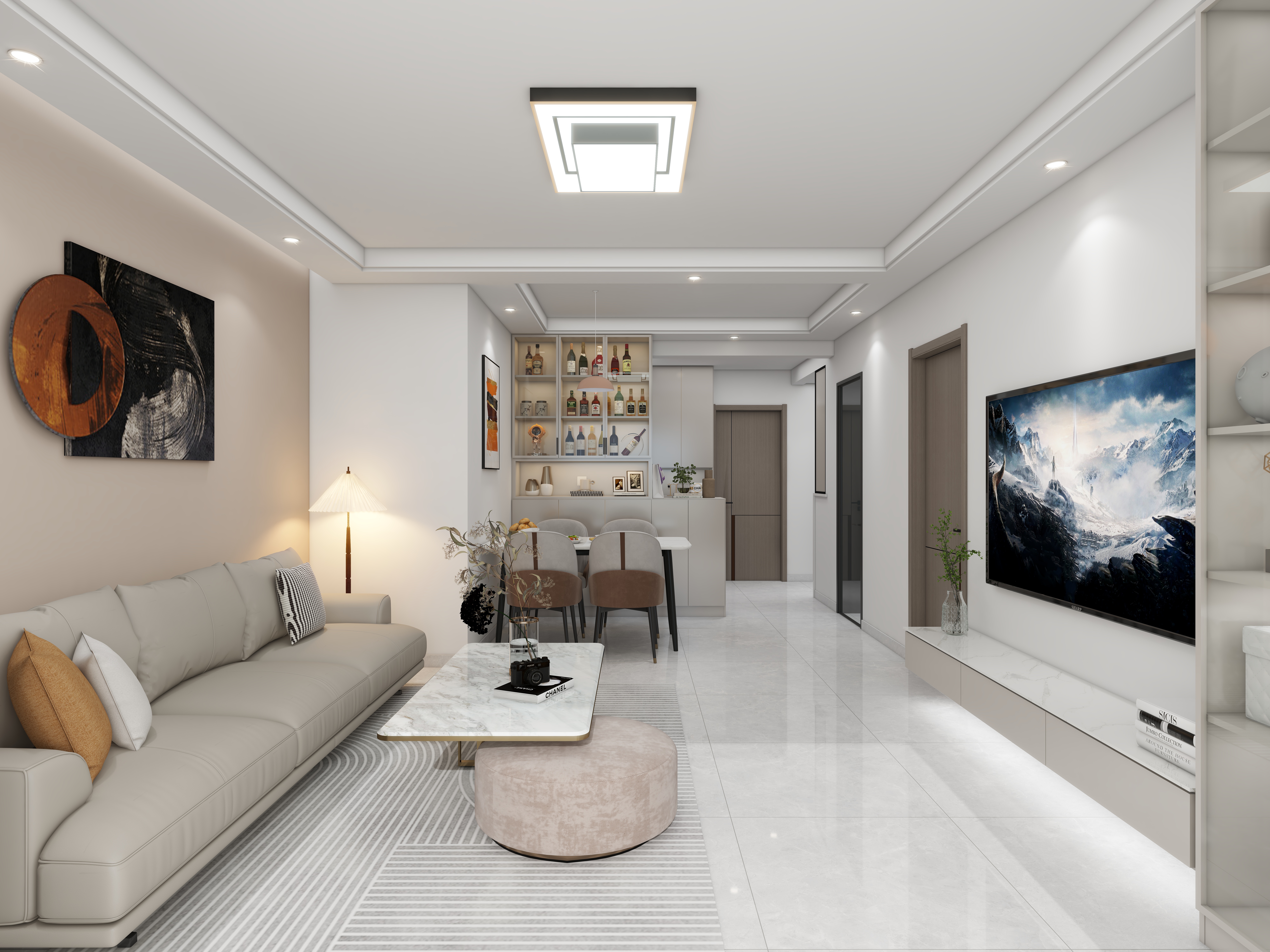 杨昆-107平东户全景-装修设计方案