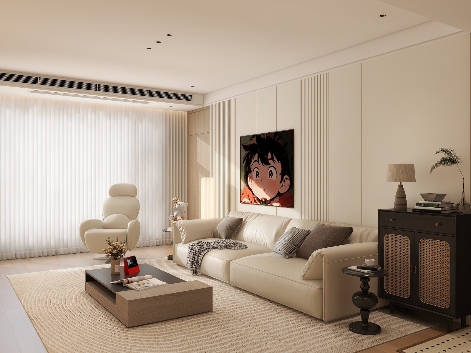 一个爱睡觉的懒虫-113㎡3室装修效果图