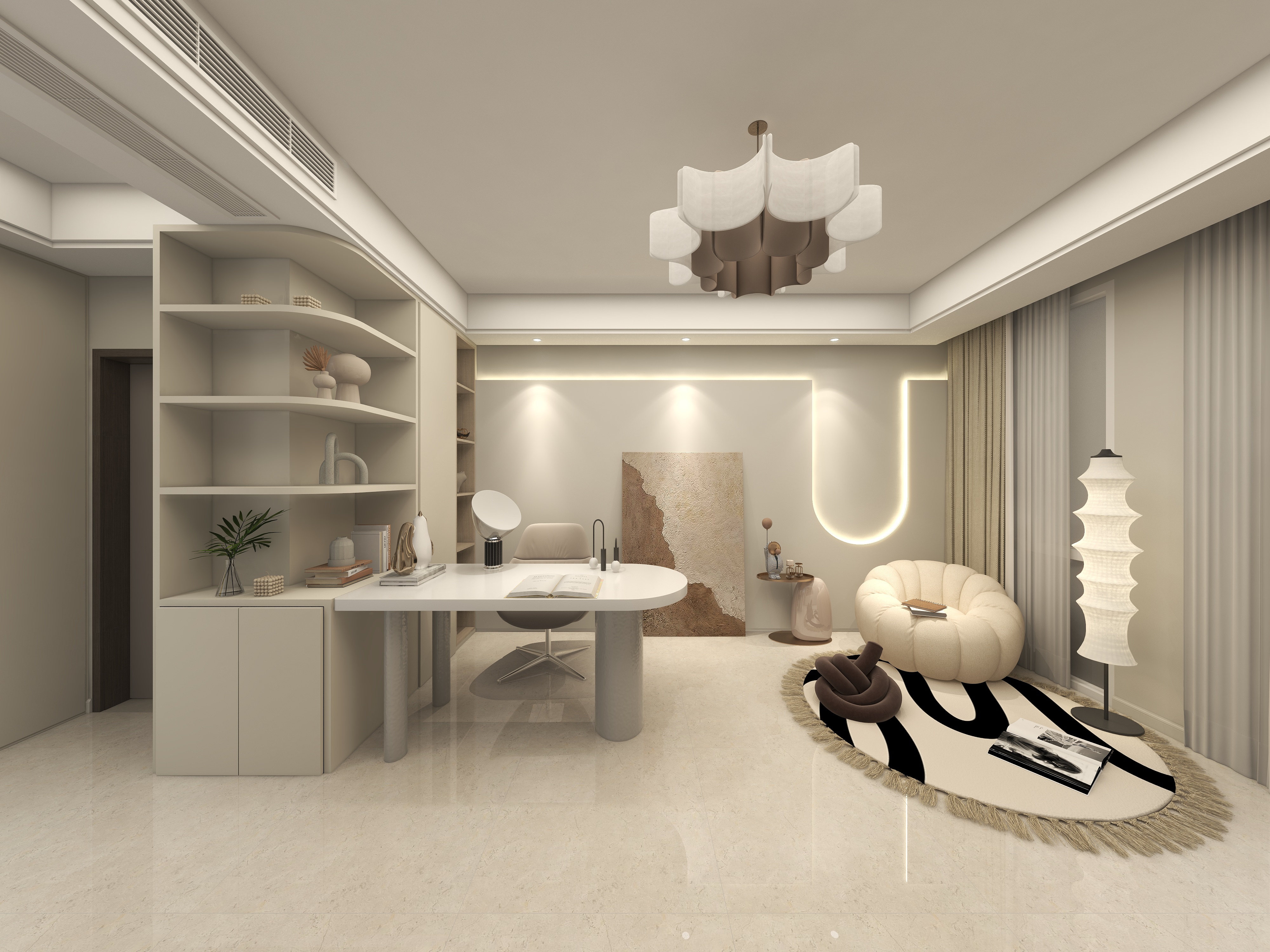 墨非是李-华汇康城奶油风-装修设计方案