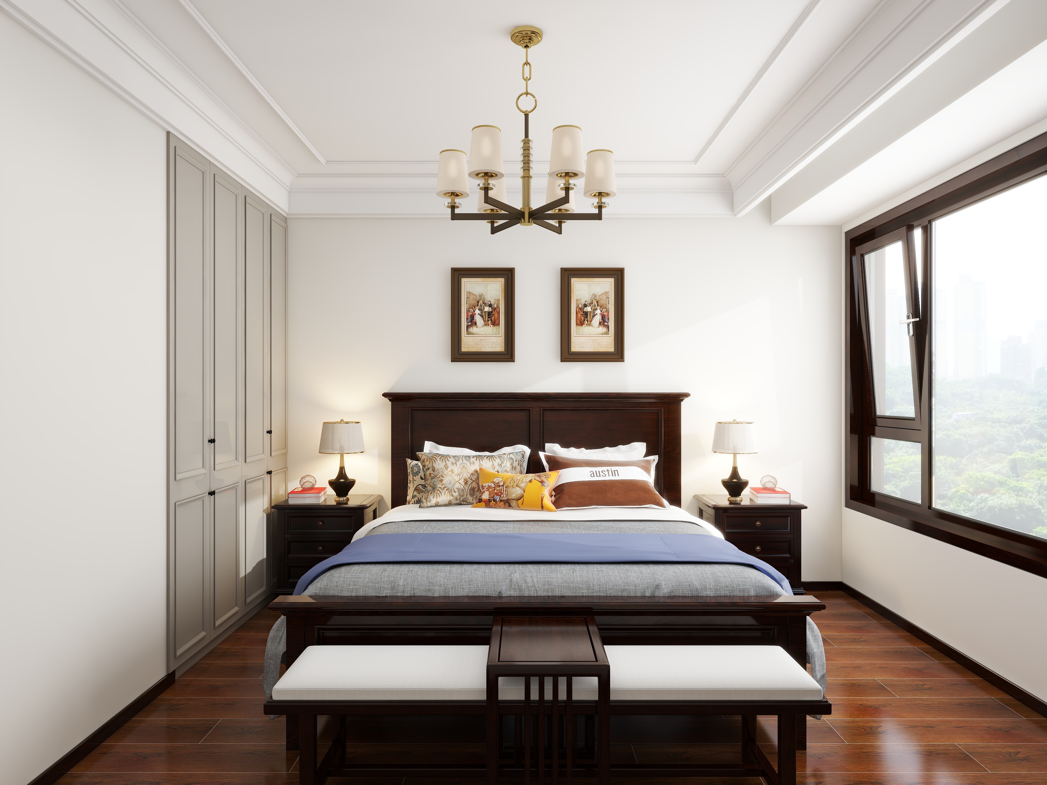 保利美居设计部柳生-保利云上E户136㎡-美式701-装修设计方案