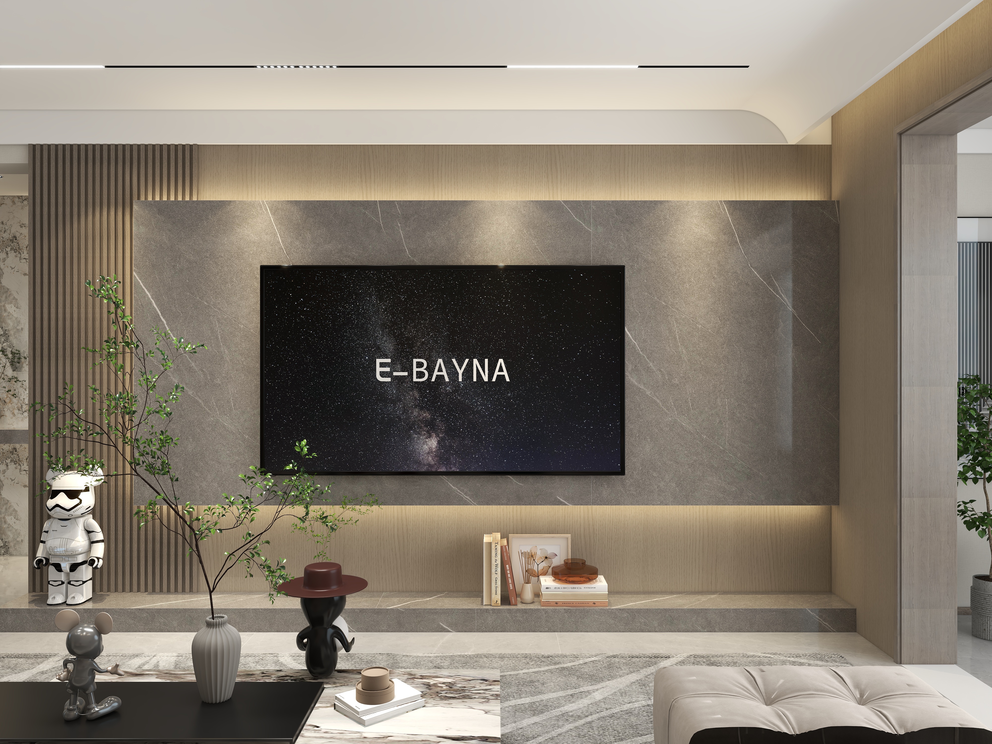 陈飞-130㎡3室现代风格效果展示-装修设计方案