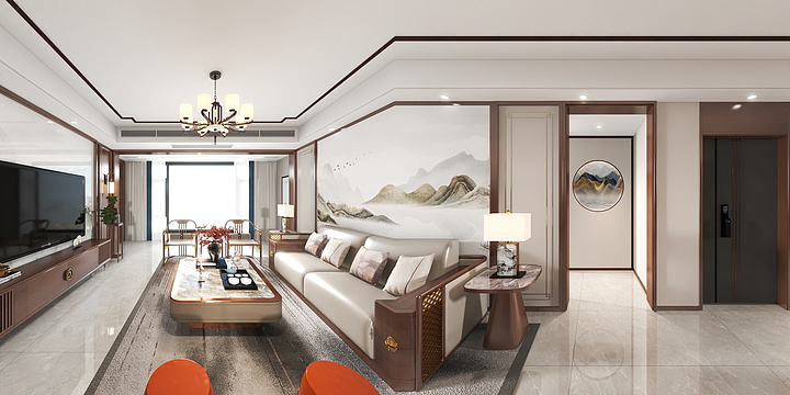 全案整装ZH-泊澜天下160㎡轻奢新中式-装修设计方案