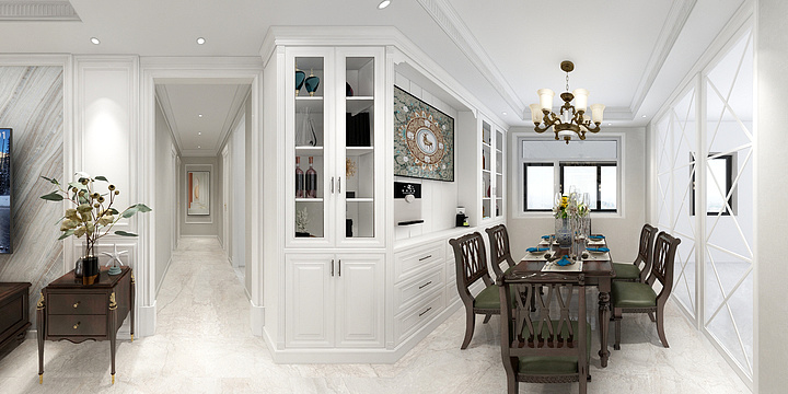 望家设计工作室-云台府144美式-装修设计方案