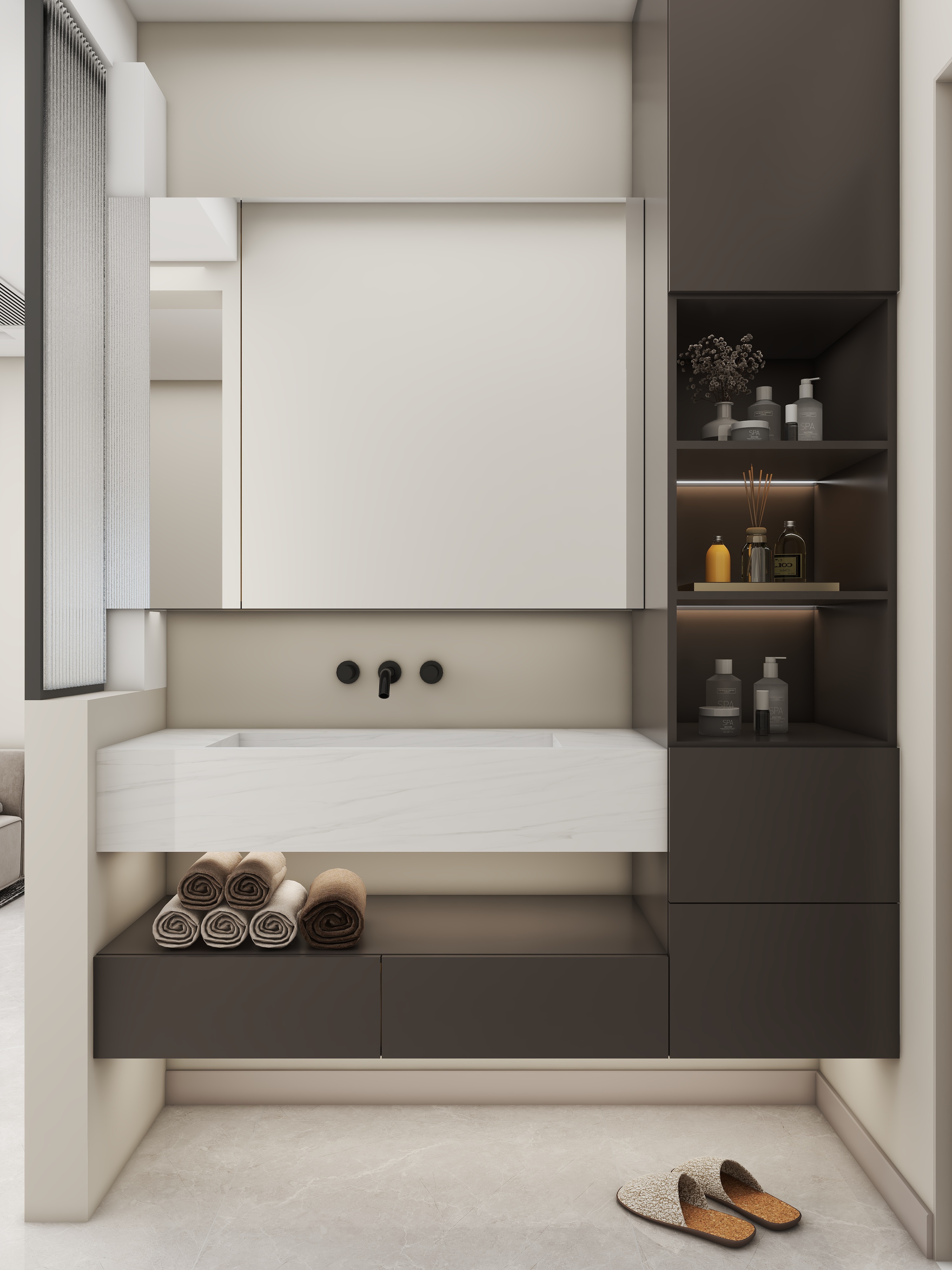 壹诺设计工作室-114㎡3室-现代简约装修效果图