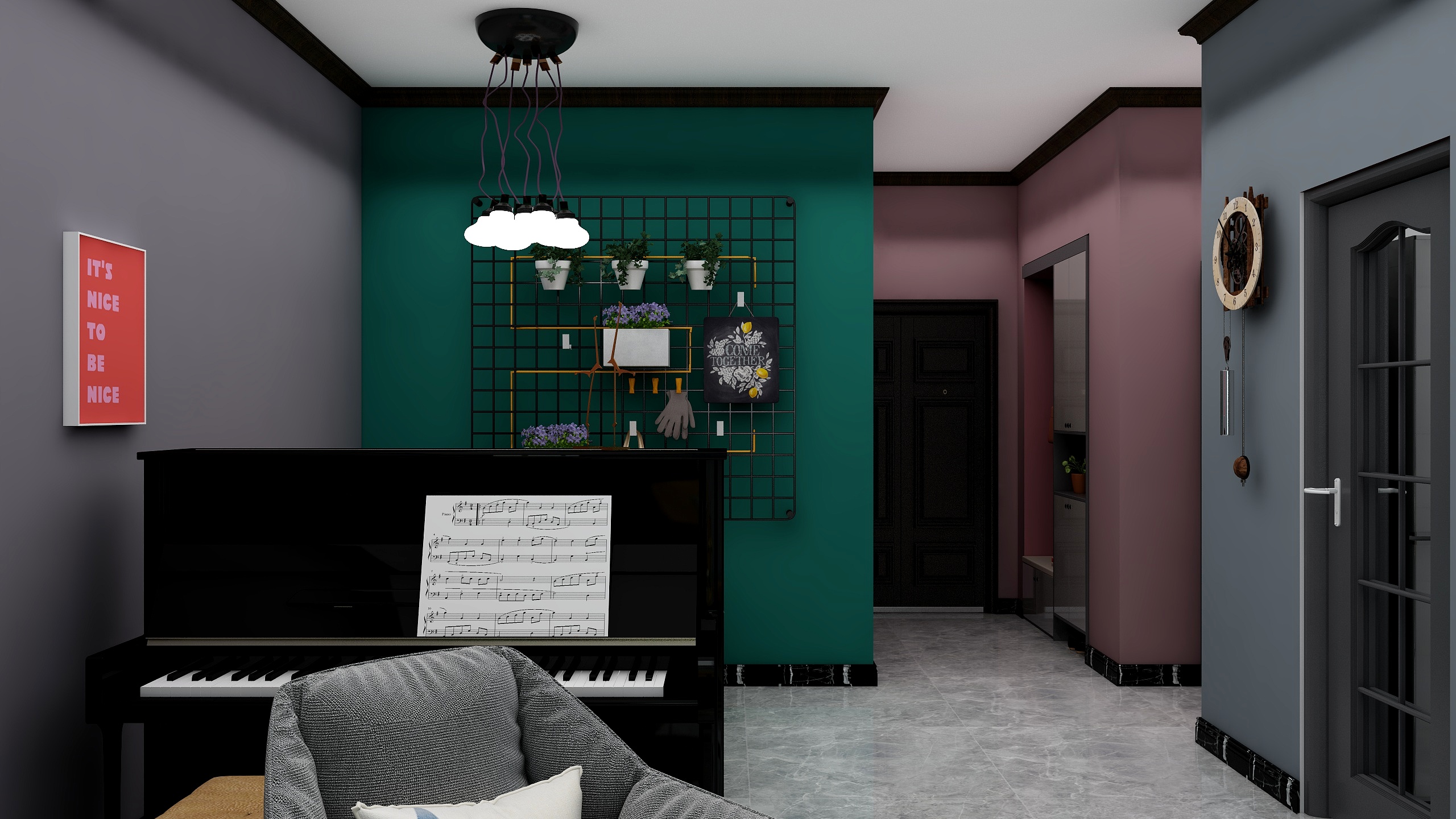 辰尚资深设计师-天山水上新工业风-装修设计方案