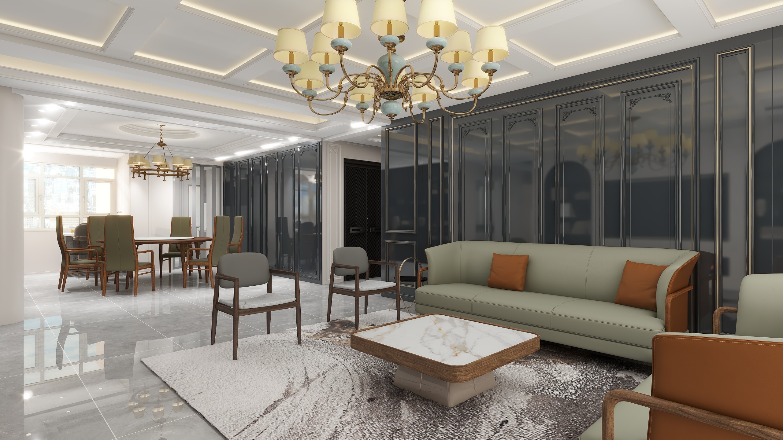 川柏Designer-简美213㎡5室装修效果图