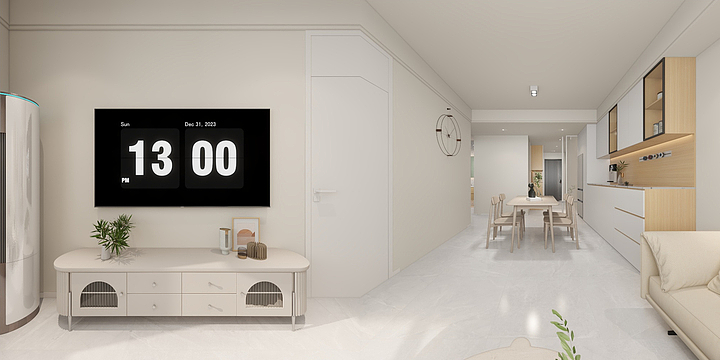 大宅门空间设计-双塔花园92㎡1室-装修设计方案