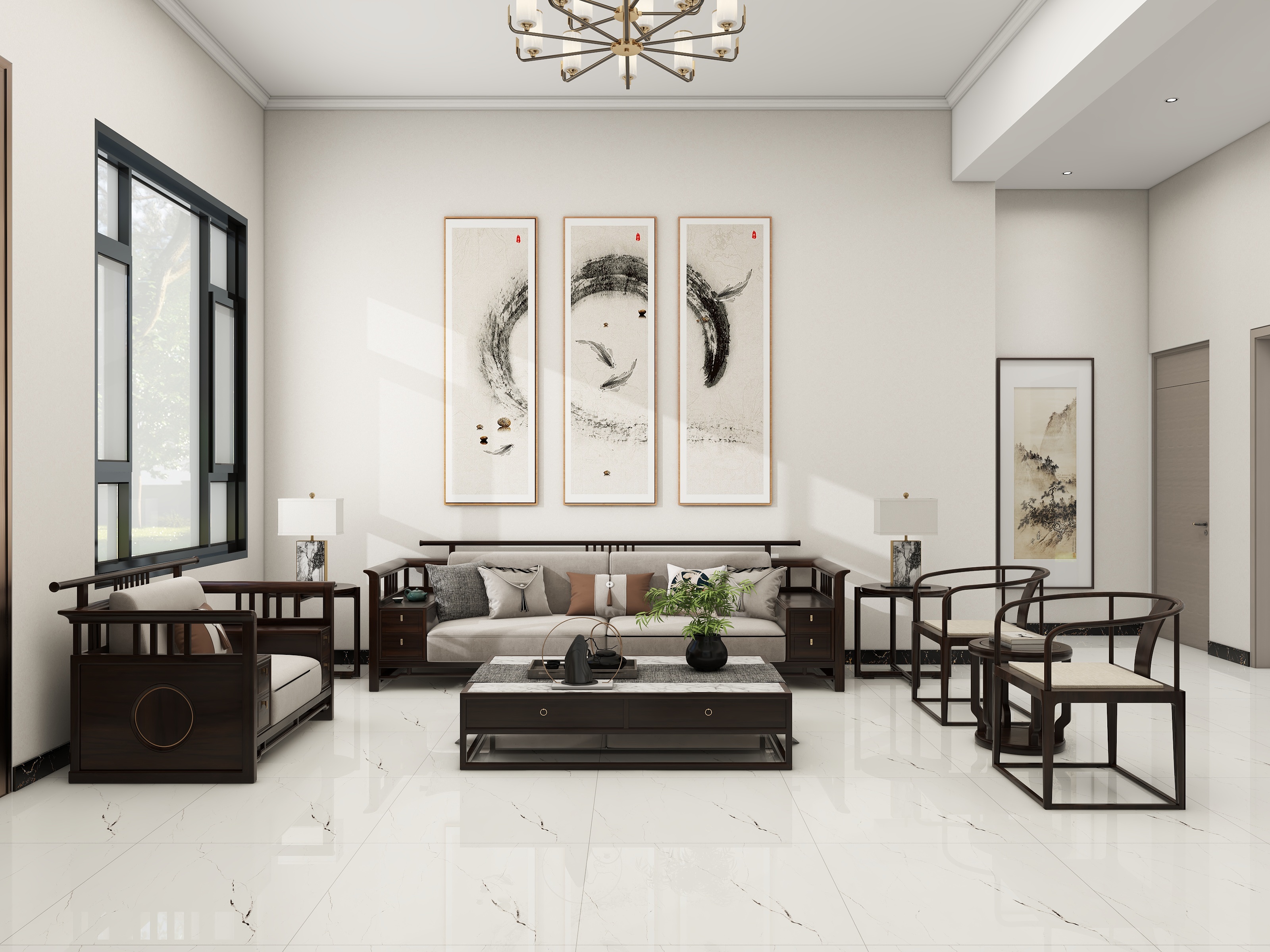 室内设计师周歌-156㎡3室装修效果图