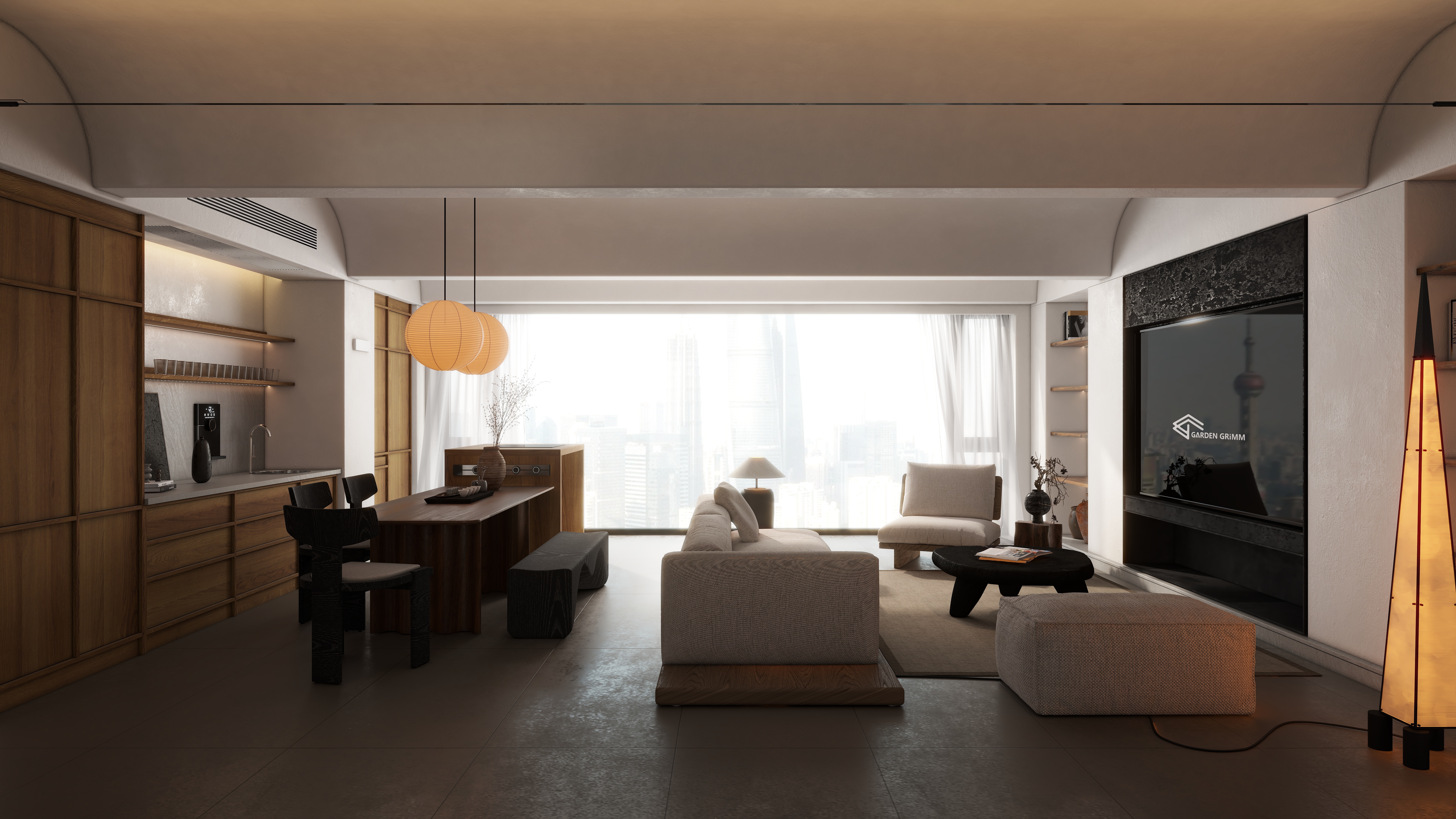 包包别-《东方侘寂》-重庆融创壹号院私宅装修效果图