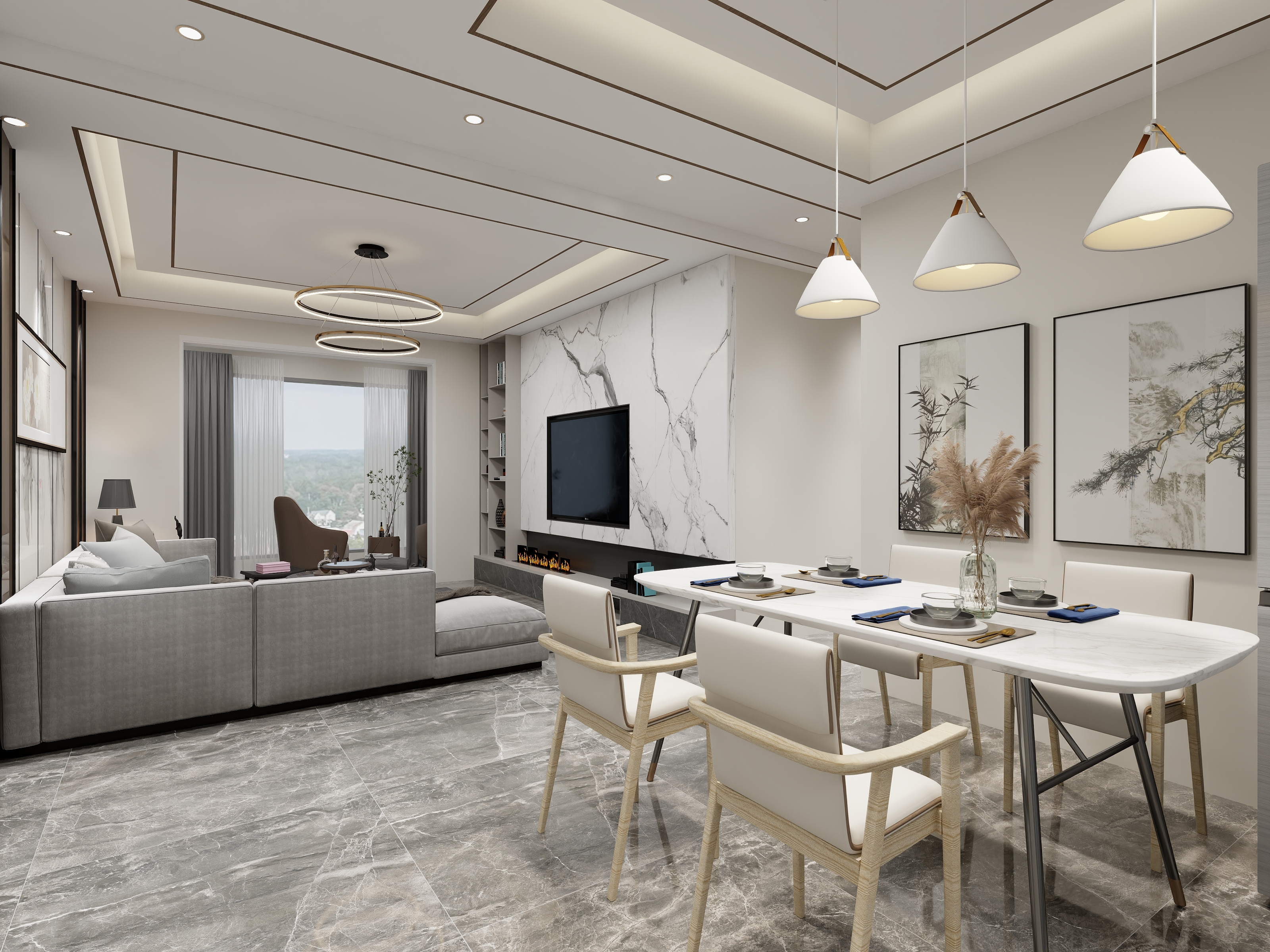 余键朋-归家丨现代风102㎡平层-装修设计方案