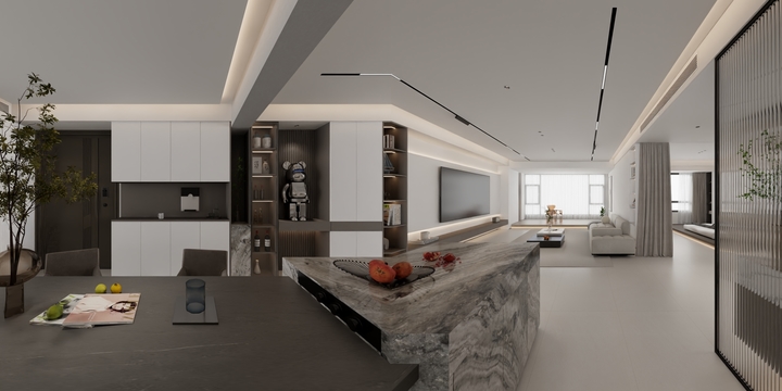 淮南东顶装饰工程有限公司-现代简约150㎡-装修设计方案