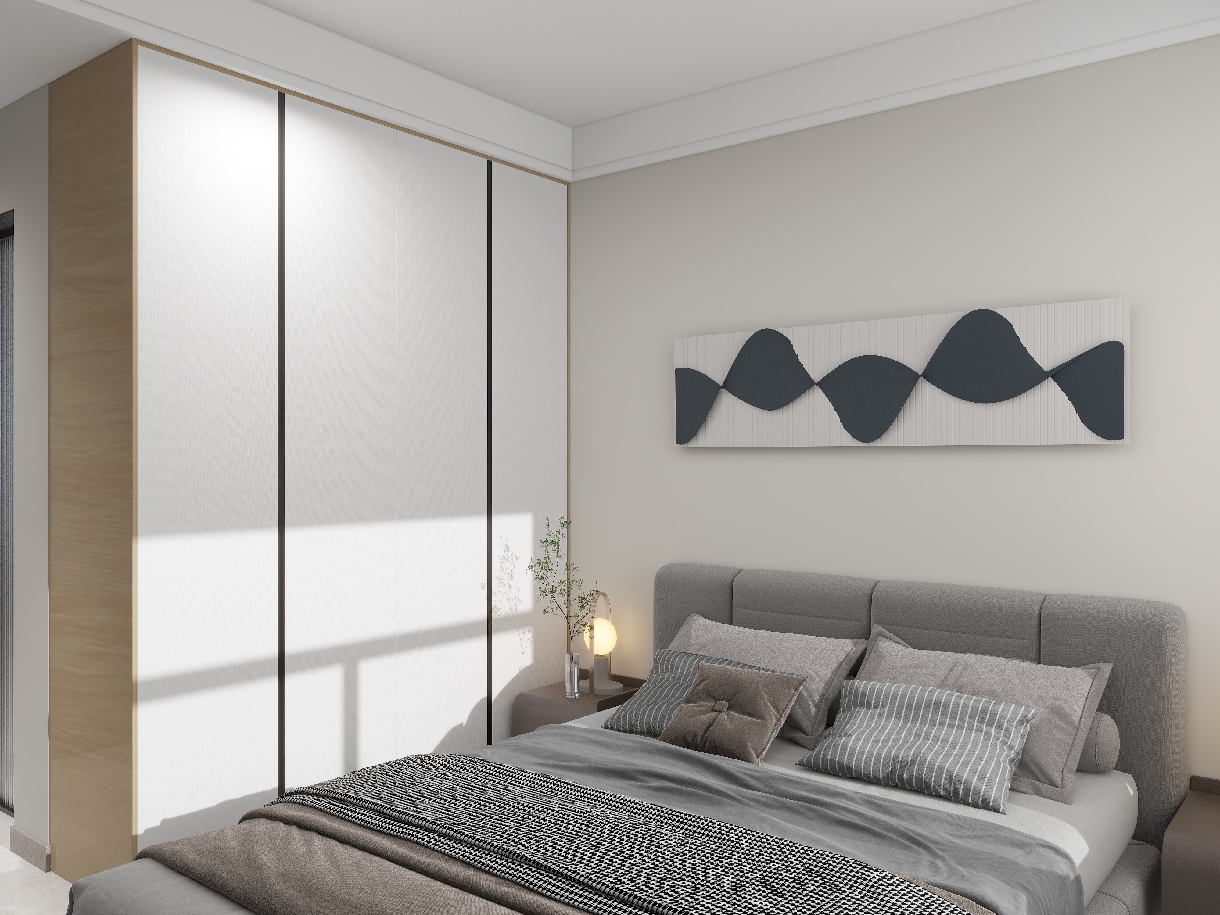 艺雅丽-86平现代简约装修效果图