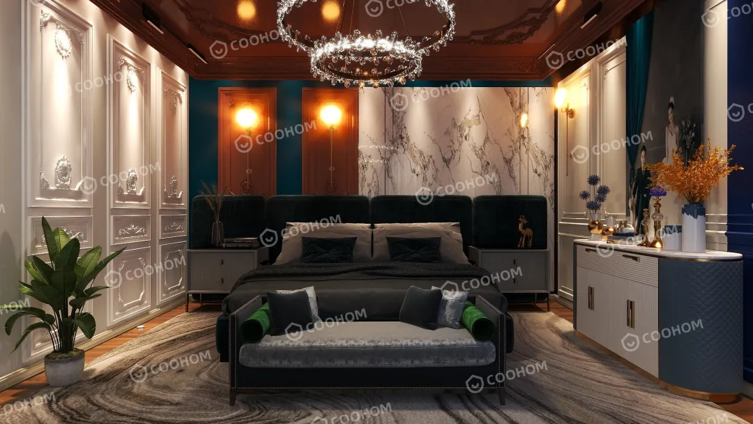Little Vixen的装修设计方案:Neoclassic Bedroom interior design