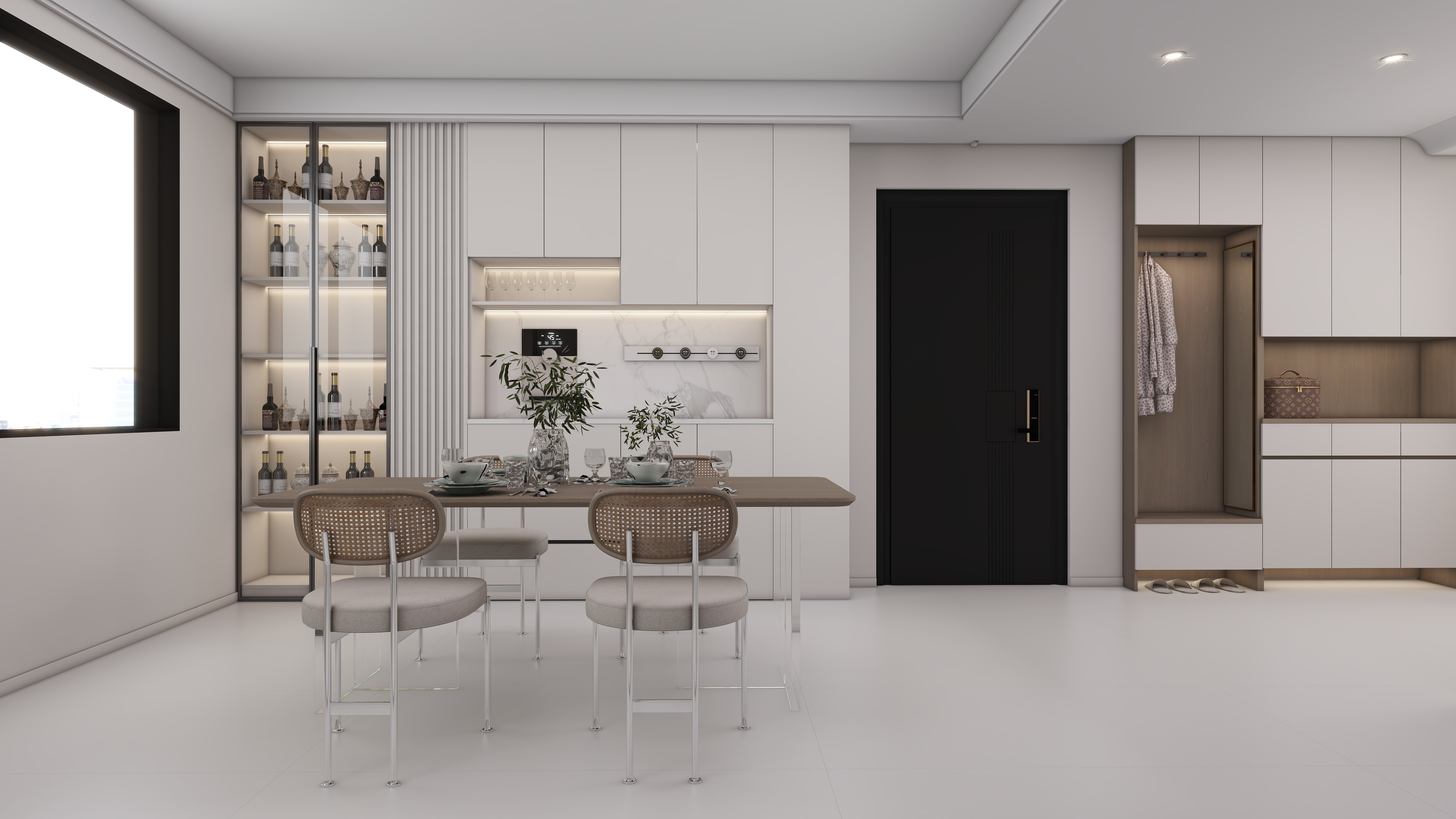 创意绘制-三居117M²原木奶油风-装修设计方案