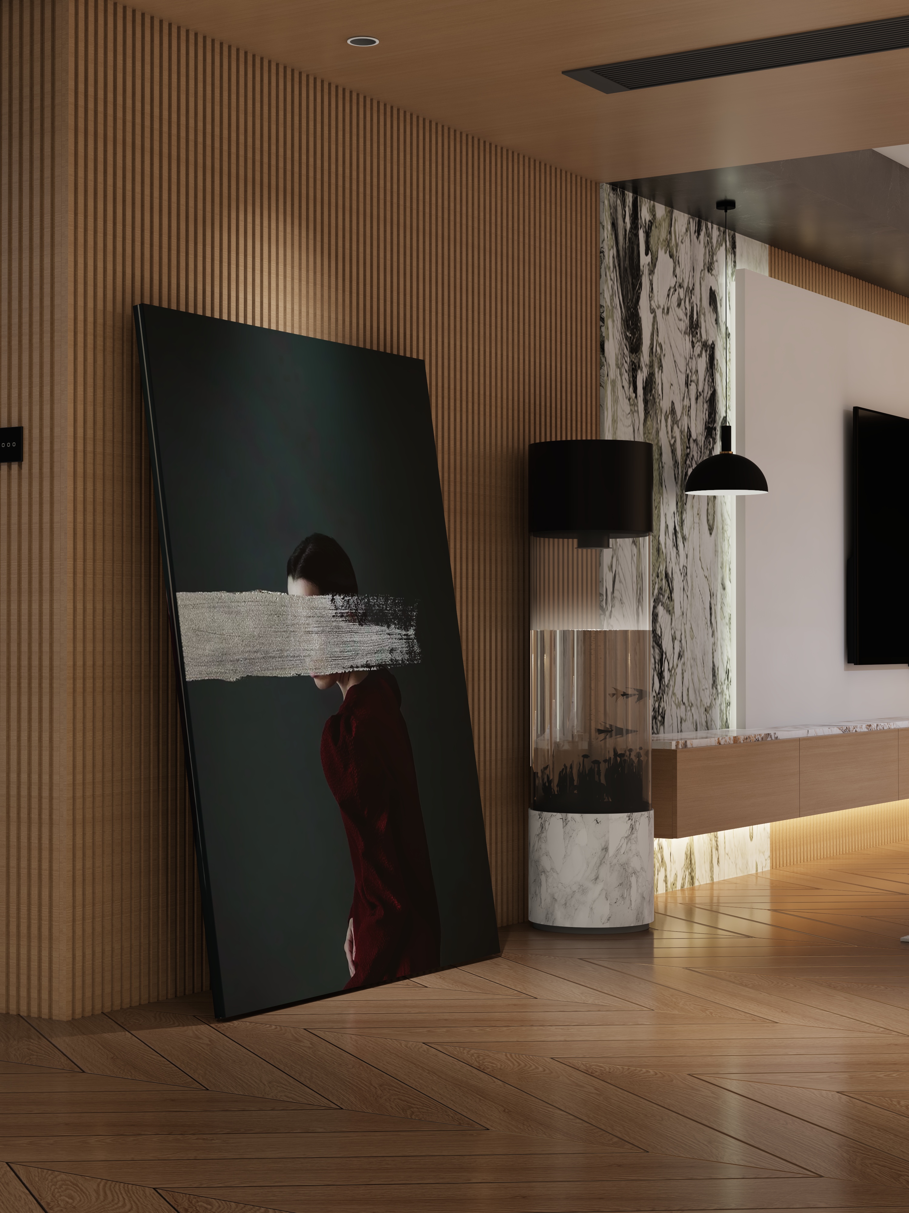 海宁mQJJ-融创·荣域185㎡1室装修效果图