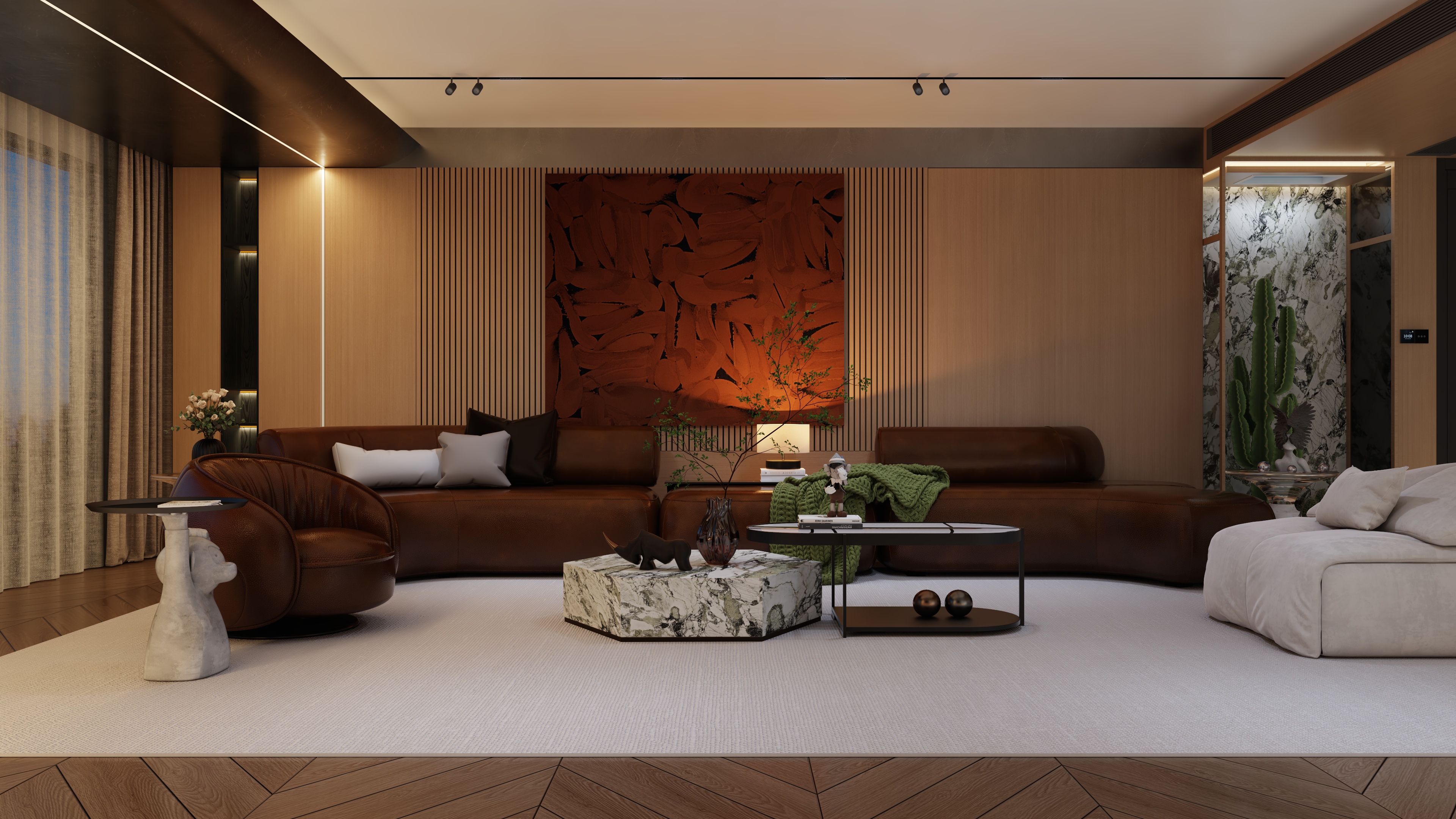 海宁mQJJ-融创·荣域185㎡1室装修效果图