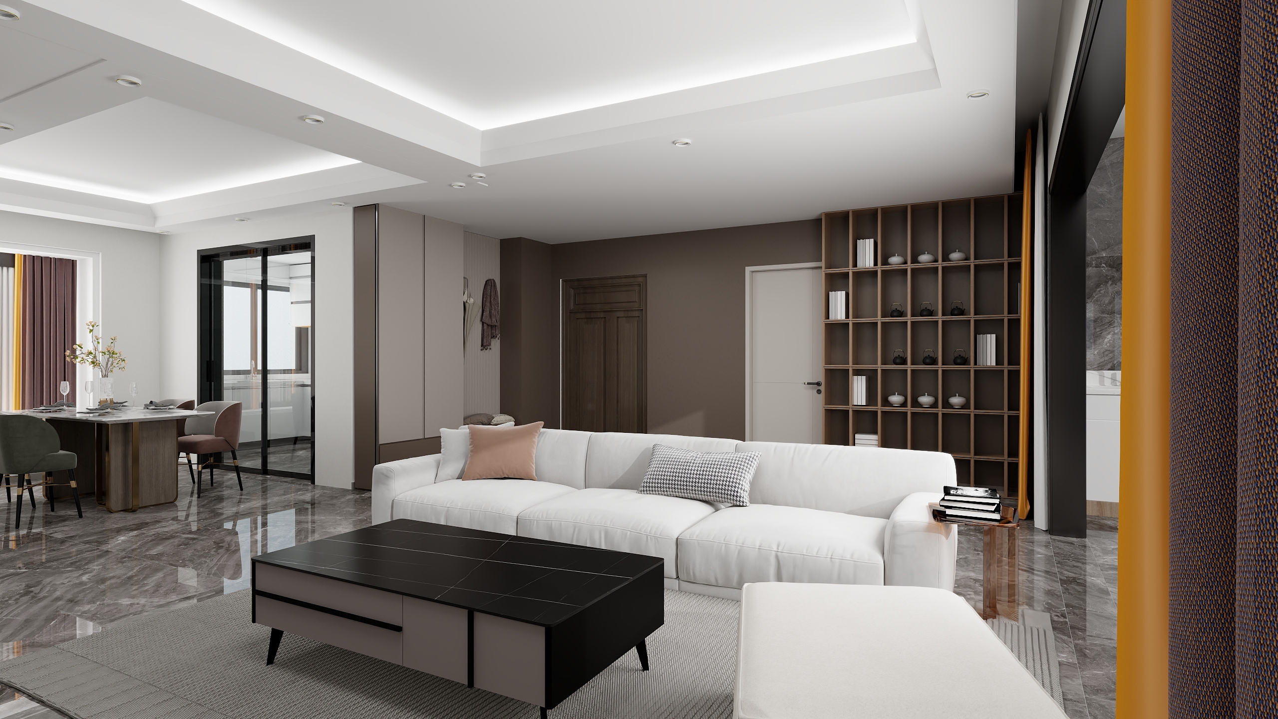 丶蔚蓝-125㎡3室-装修设计方案