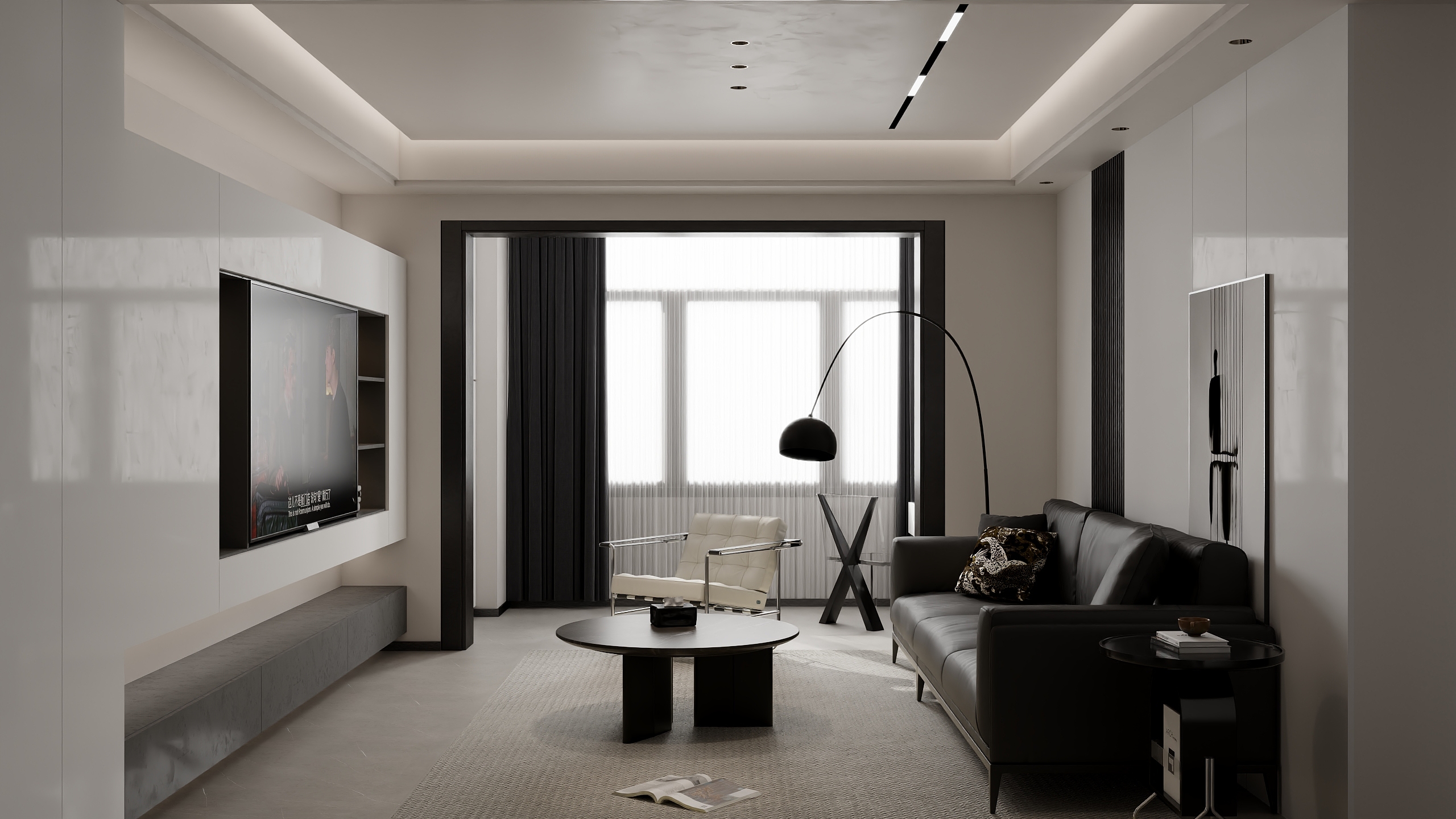 爱吃石榴的设计师-保利大都会(黑白灰）-装修设计方案