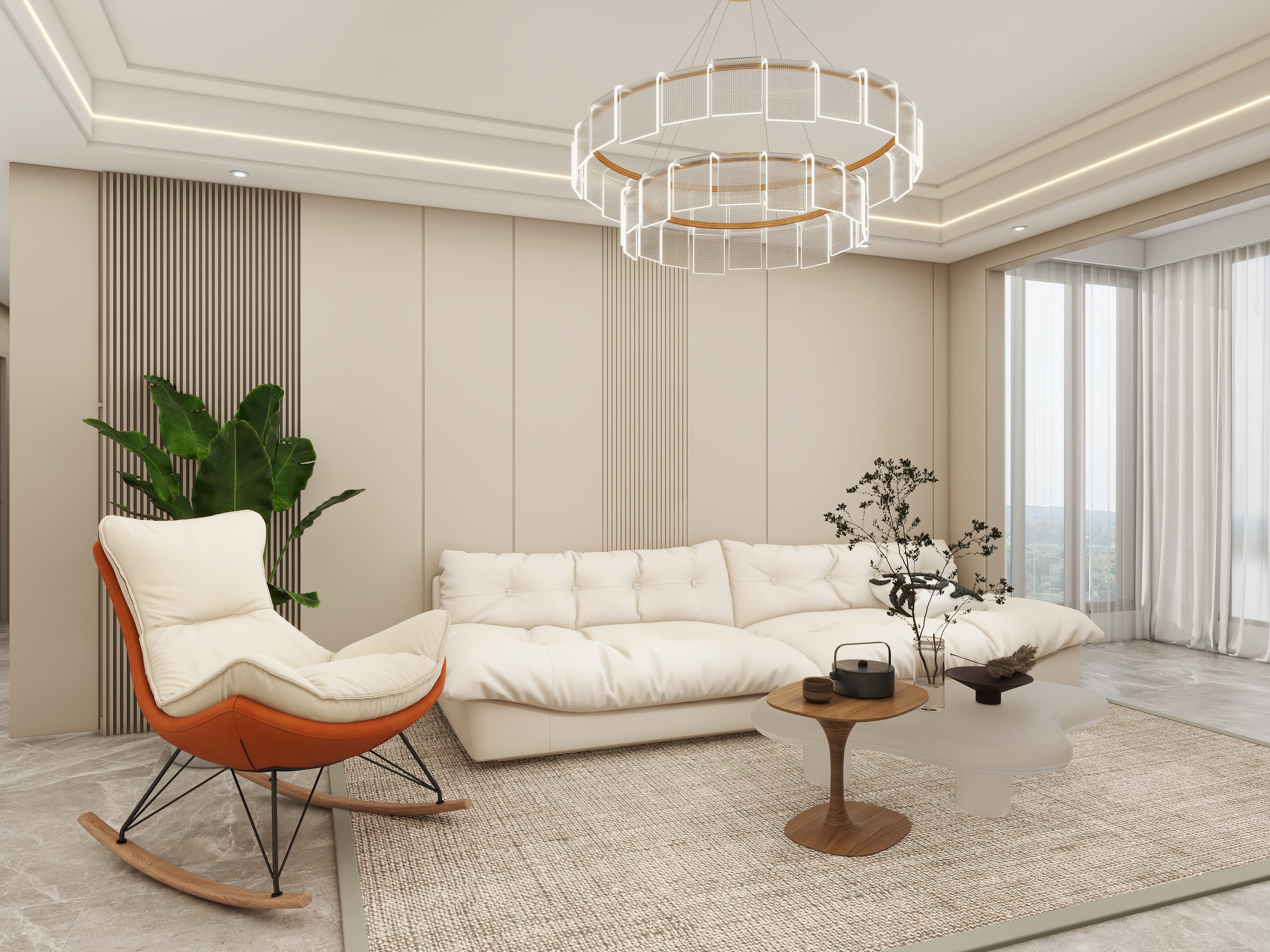 壹诺设计工作室-123㎡4室-现代简约装修效果图