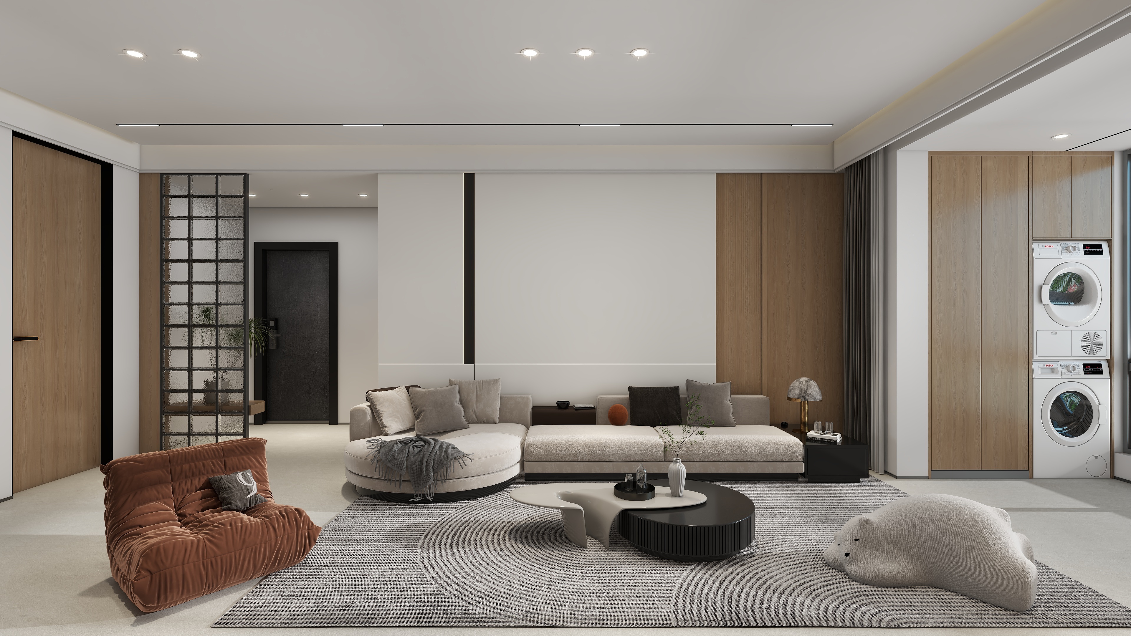 星空设计500-现代简约97㎡2室装修效果图