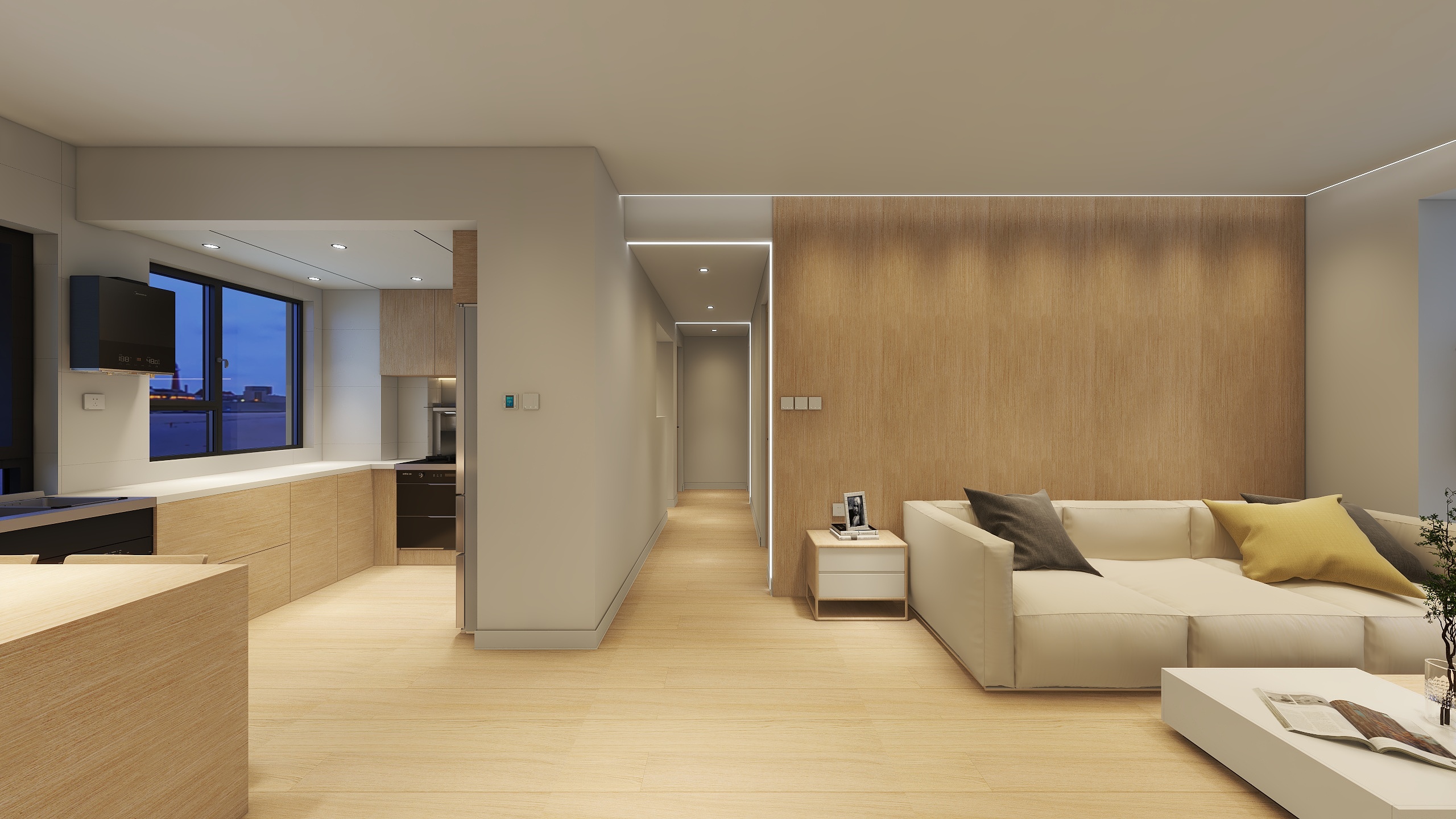 铭尧-万达天御127.45户型装修效果图