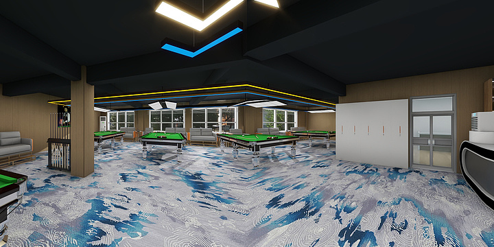 李欢笑-台球厅-装修设计方案