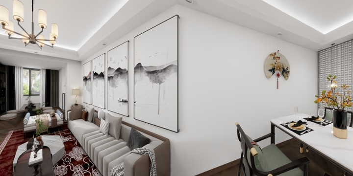 骆彦儒-硬装专业等级考核户型-副本-装修设计方案