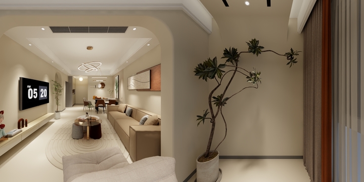 浔利装饰设计师一刘天浩-双桥康桥名邸10-2-6-1(全屋效果)-装修设计方案