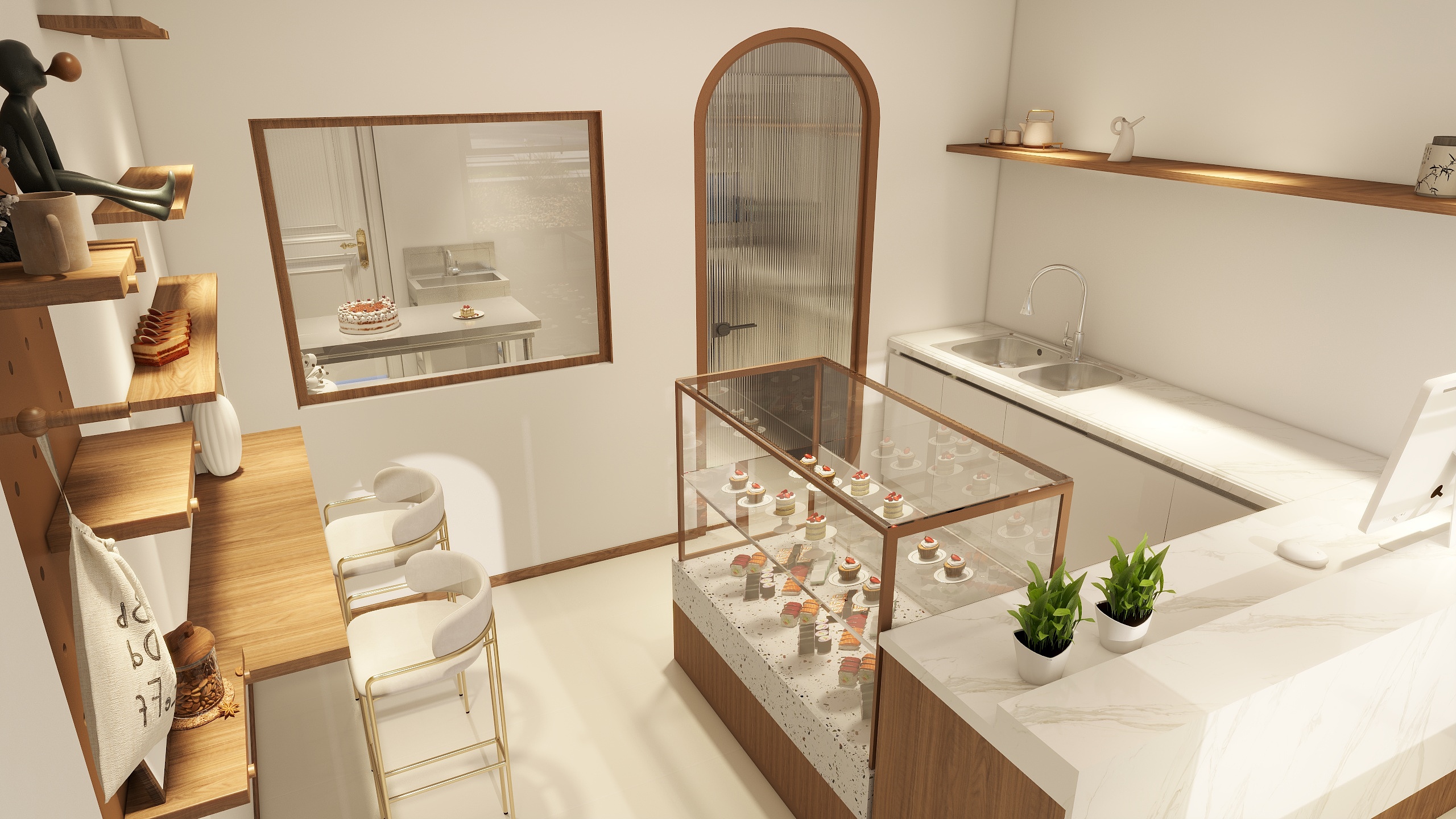 哪里BeMs-蛋糕店奶油风装修效果图