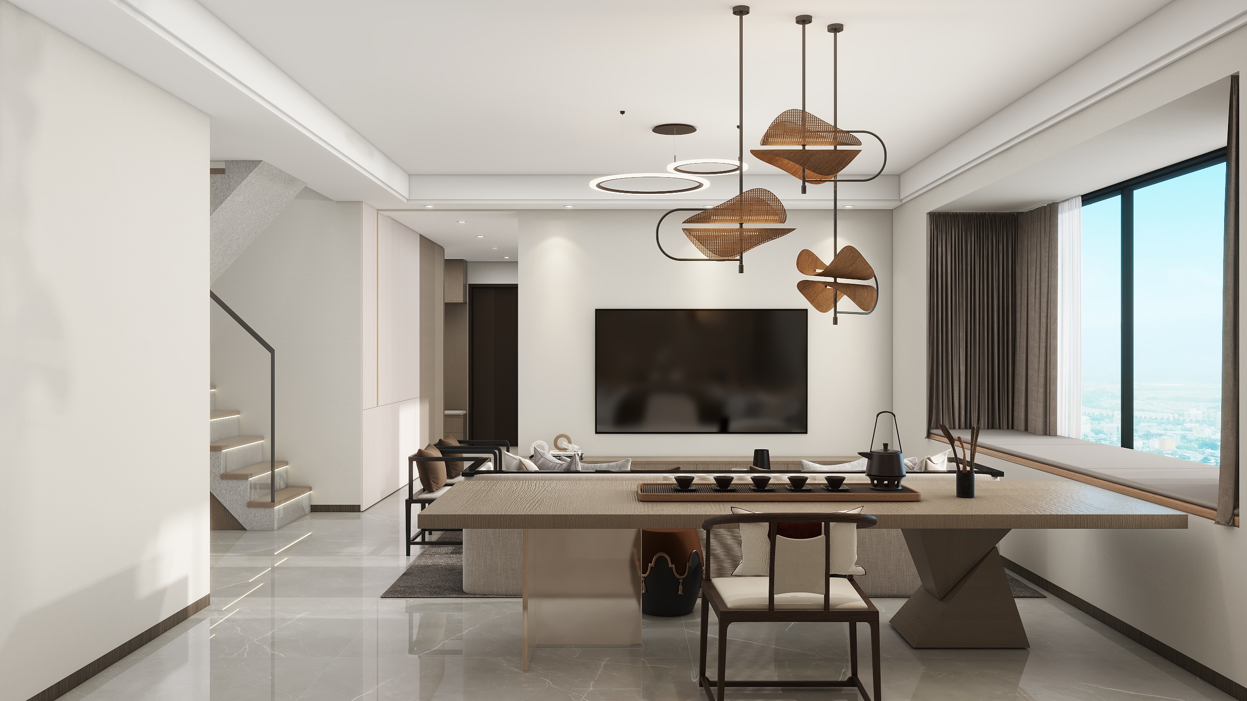 李青越-150平方简中式复式二层装修效果图