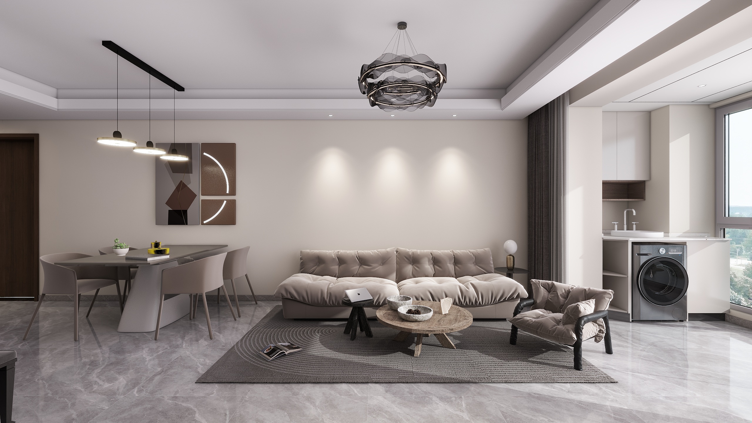 Ansel軒-《棕》现代简约精装设计方案-富力开元城-装修设计方案