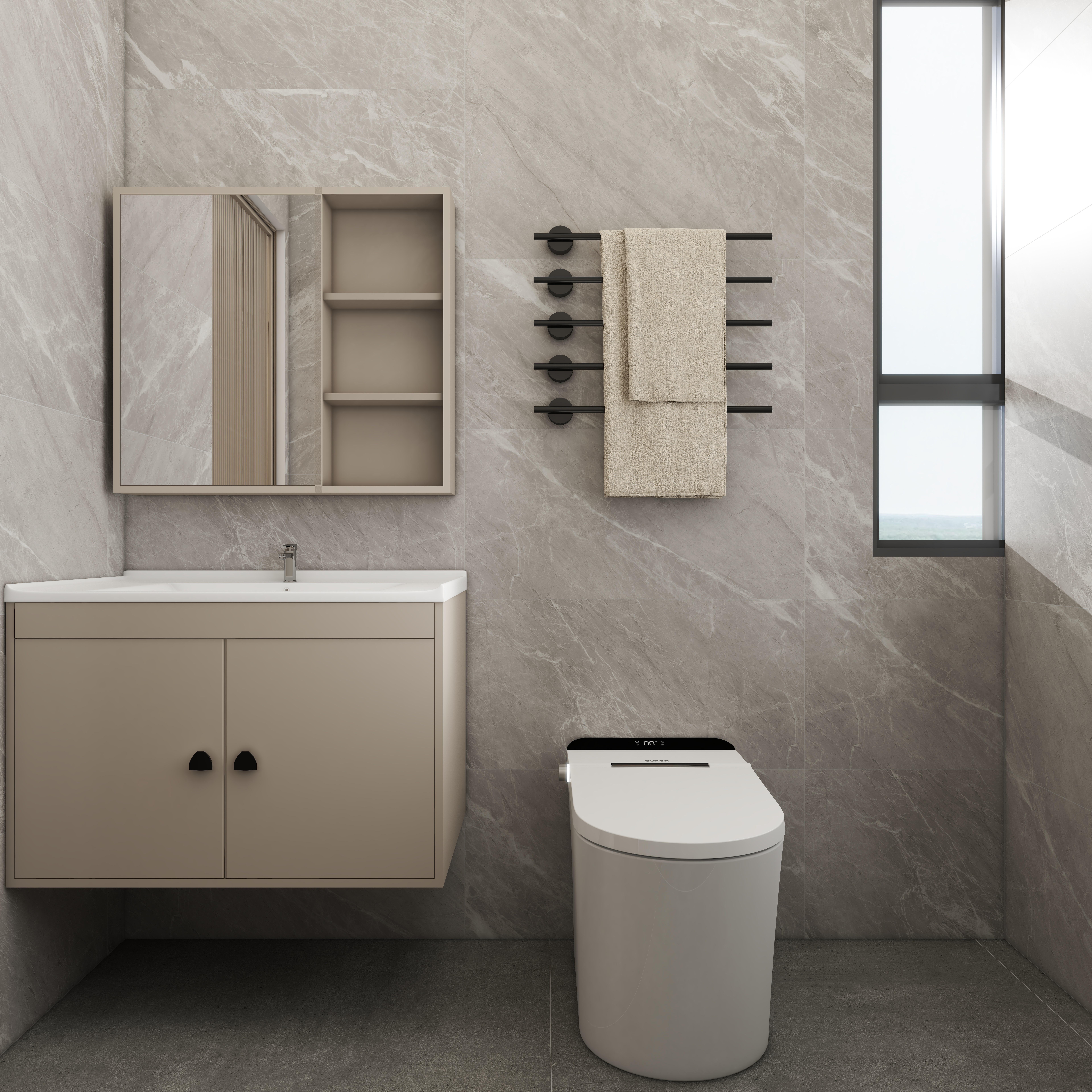 壹诺设计工作室-97㎡3室-现代简约 装修效果图