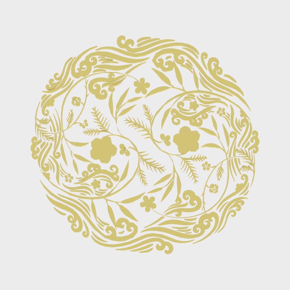 生色花纹